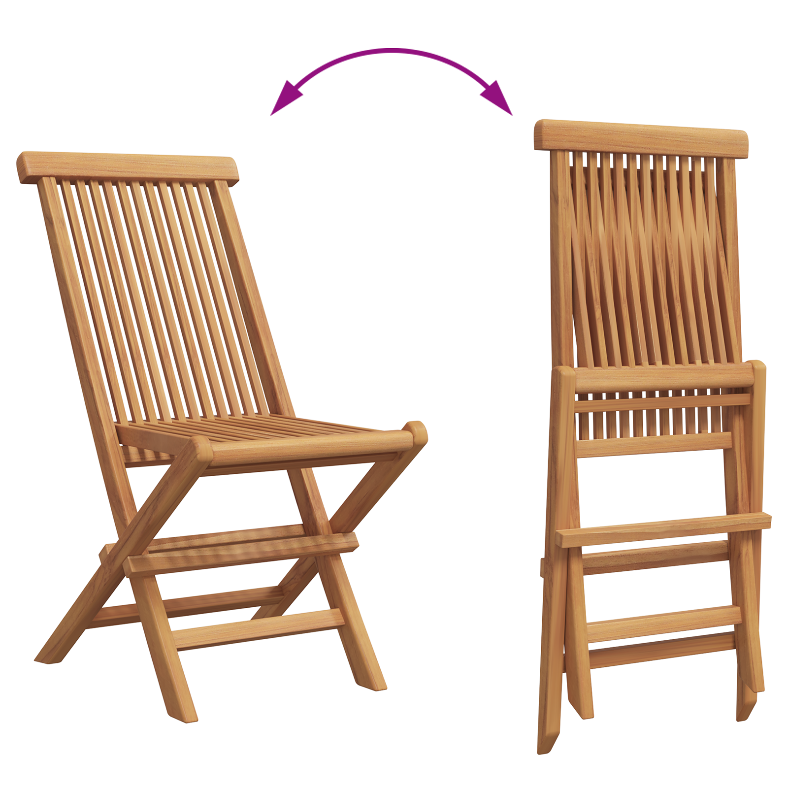 Set Bistro de grădină pliabil din lemn masiv de acacia GartenMobel Dekor