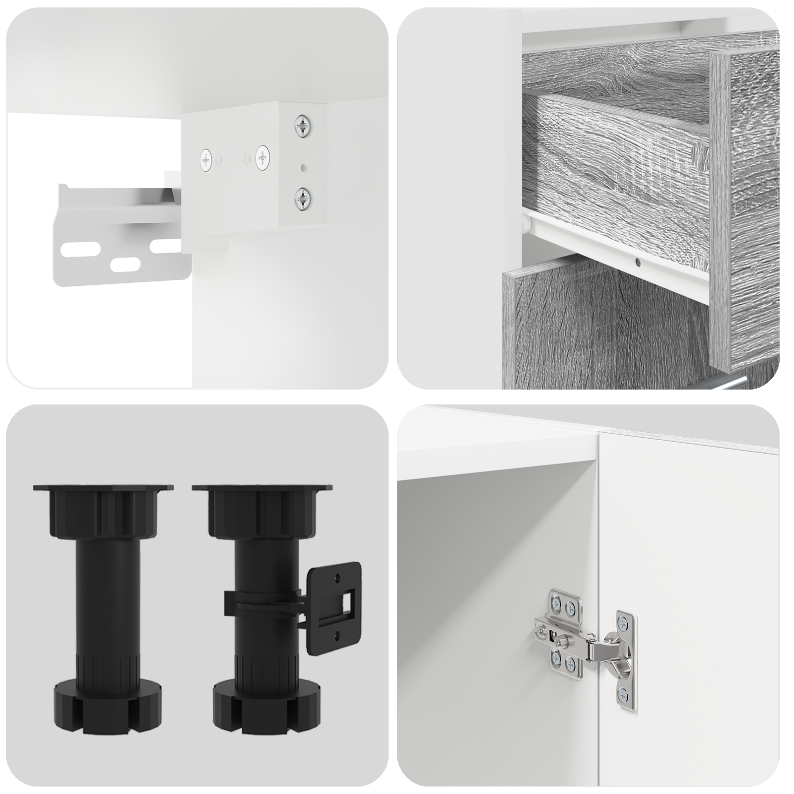 Set de dulapuri de bucătărie 8 Piese Gri Sonoma Lemn prelucrat GartenMobel Dekor