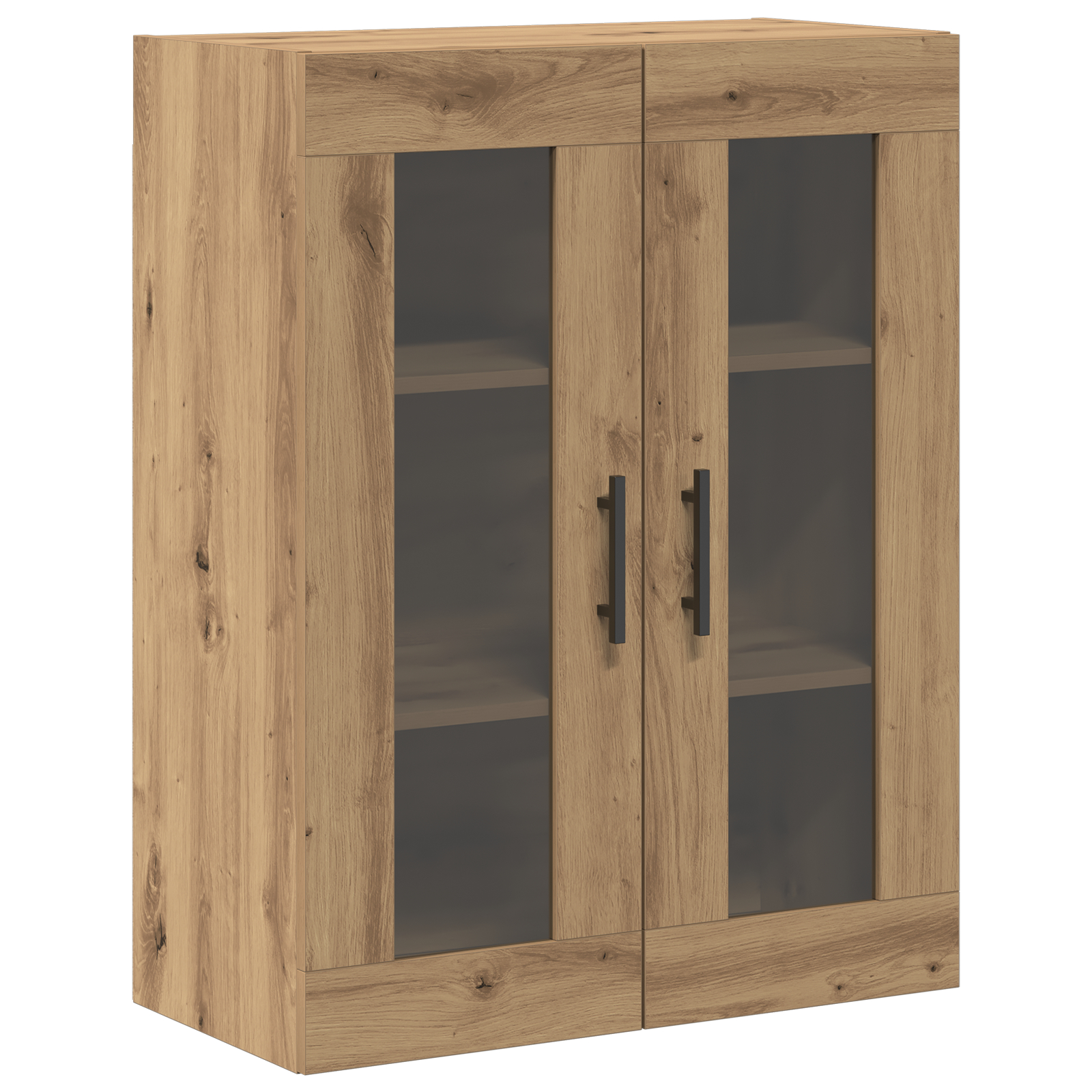 Cabinete Montate pe Perete 2 pcs Stejar Artizanal 69.5x34x90 cm Lemn Prelucrat GartenMobel Dekor