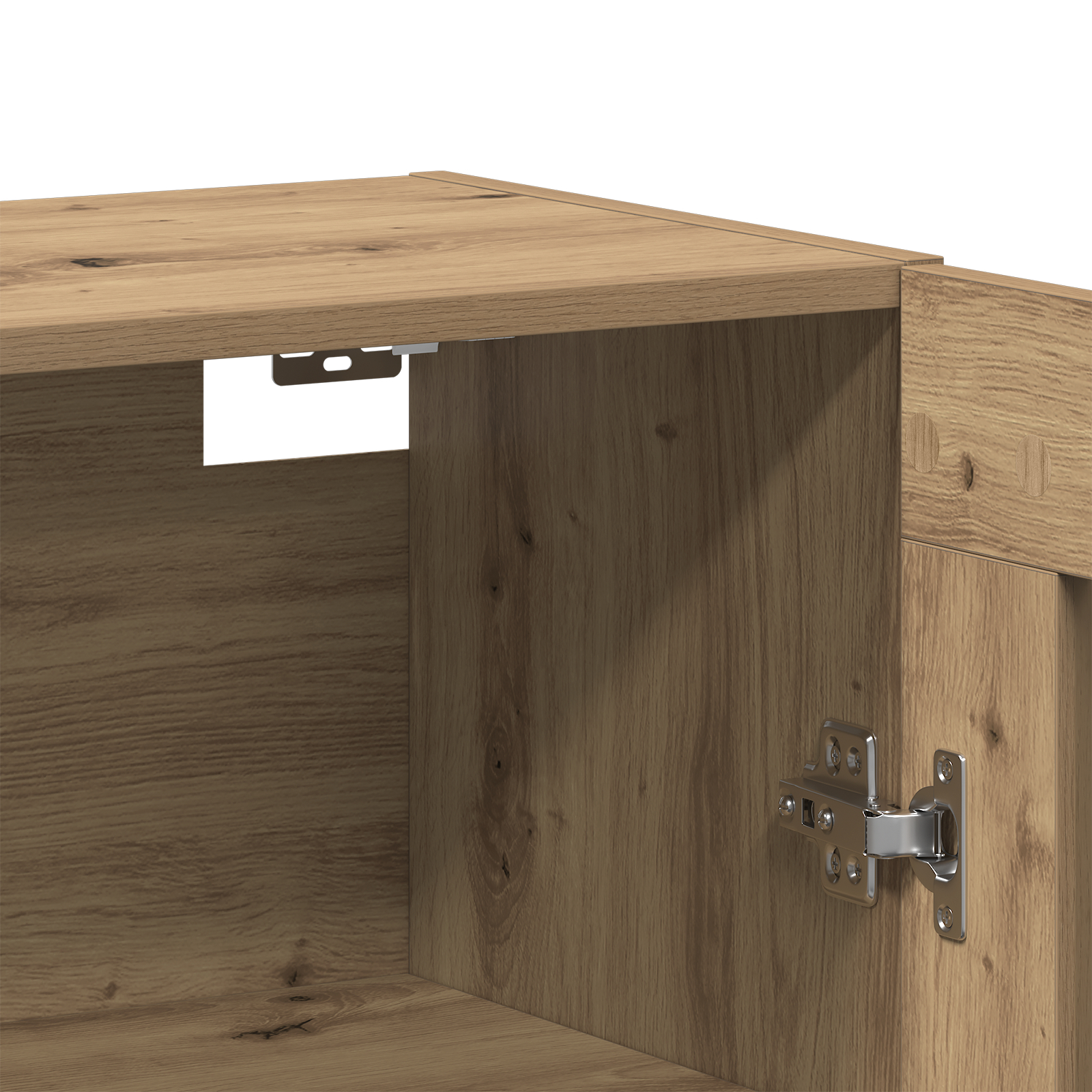 Cabinete Montate pe Perete 2 pcs Stejar Artizanal 69.5x34x90 cm Lemn Prelucrat GartenMobel Dekor