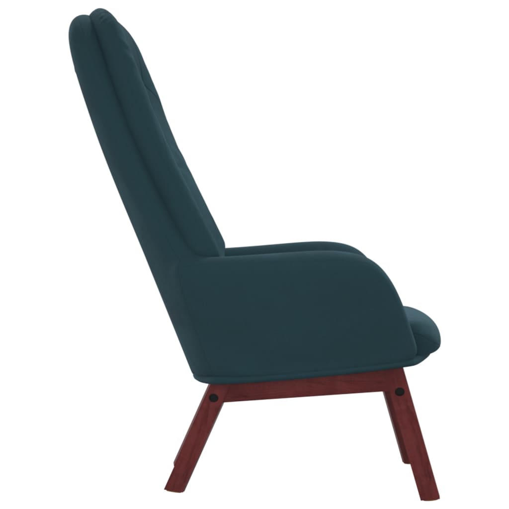 Scaun de relaxare, albastru, catifea GartenMobel Dekor