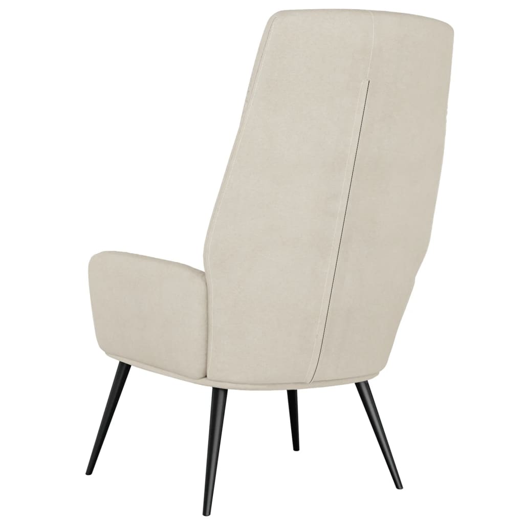 Scaun de relaxare, crem, piele întoarsă artificială GartenMobel Dekor