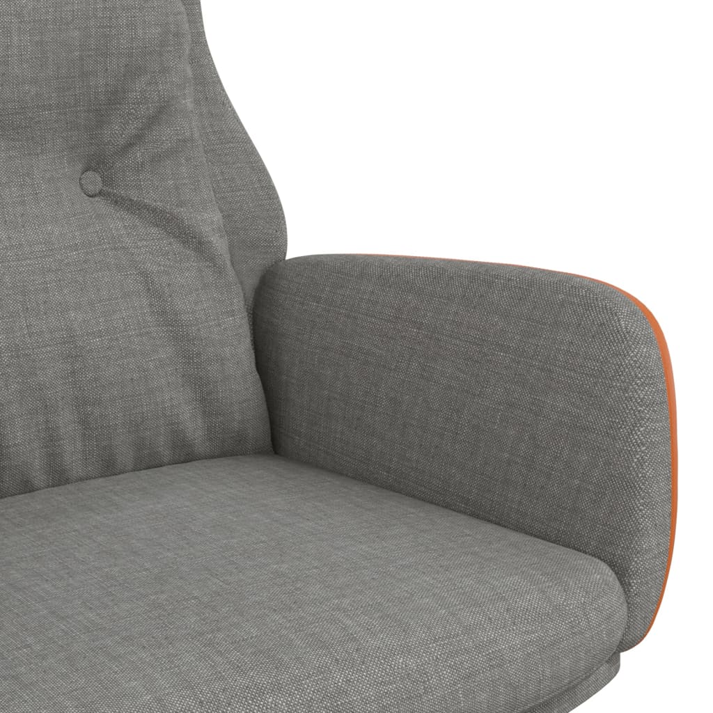 Scaun de relaxare, gri deschis, textil și PVC GartenMobel Dekor