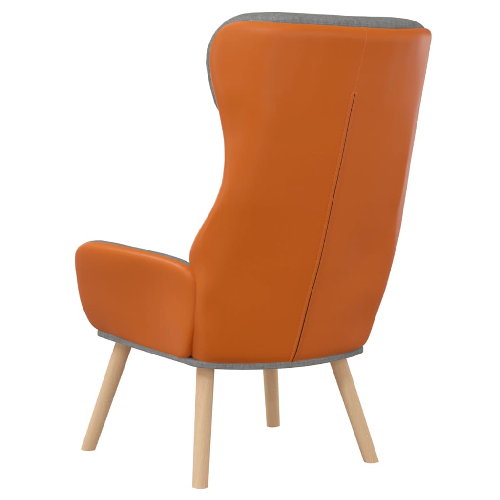 Scaun de relaxare, gri deschis, textil și PVC GartenMobel Dekor