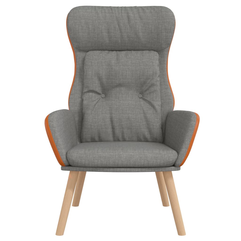 Scaun de relaxare, gri deschis, textil și PVC GartenMobel Dekor