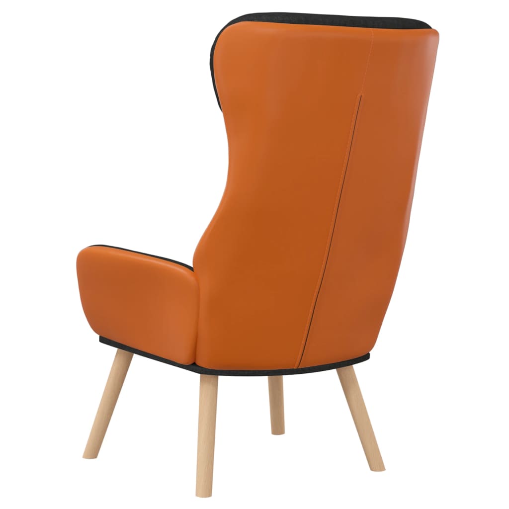 Scaun de relaxare, negru, textil și PVC GartenMobel Dekor