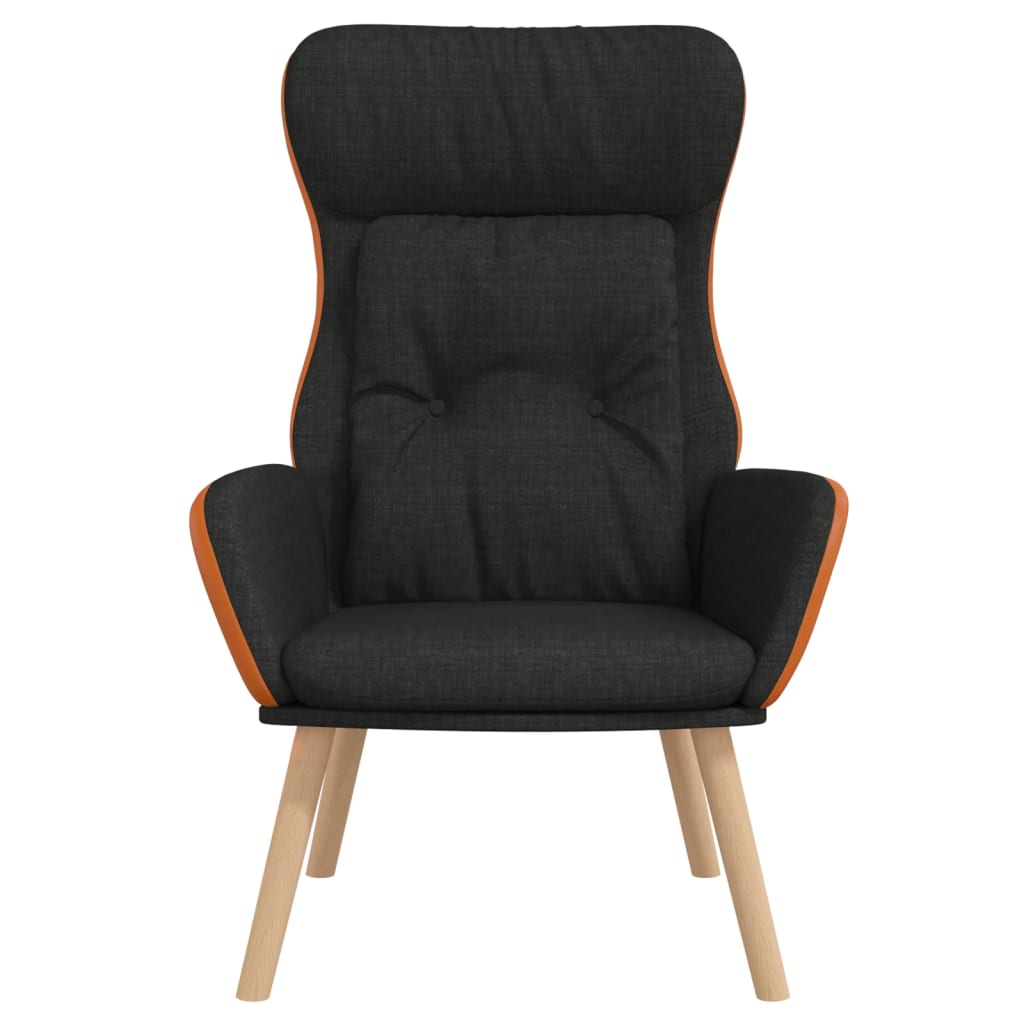 Scaun de relaxare, negru, textil și PVC GartenMobel Dekor