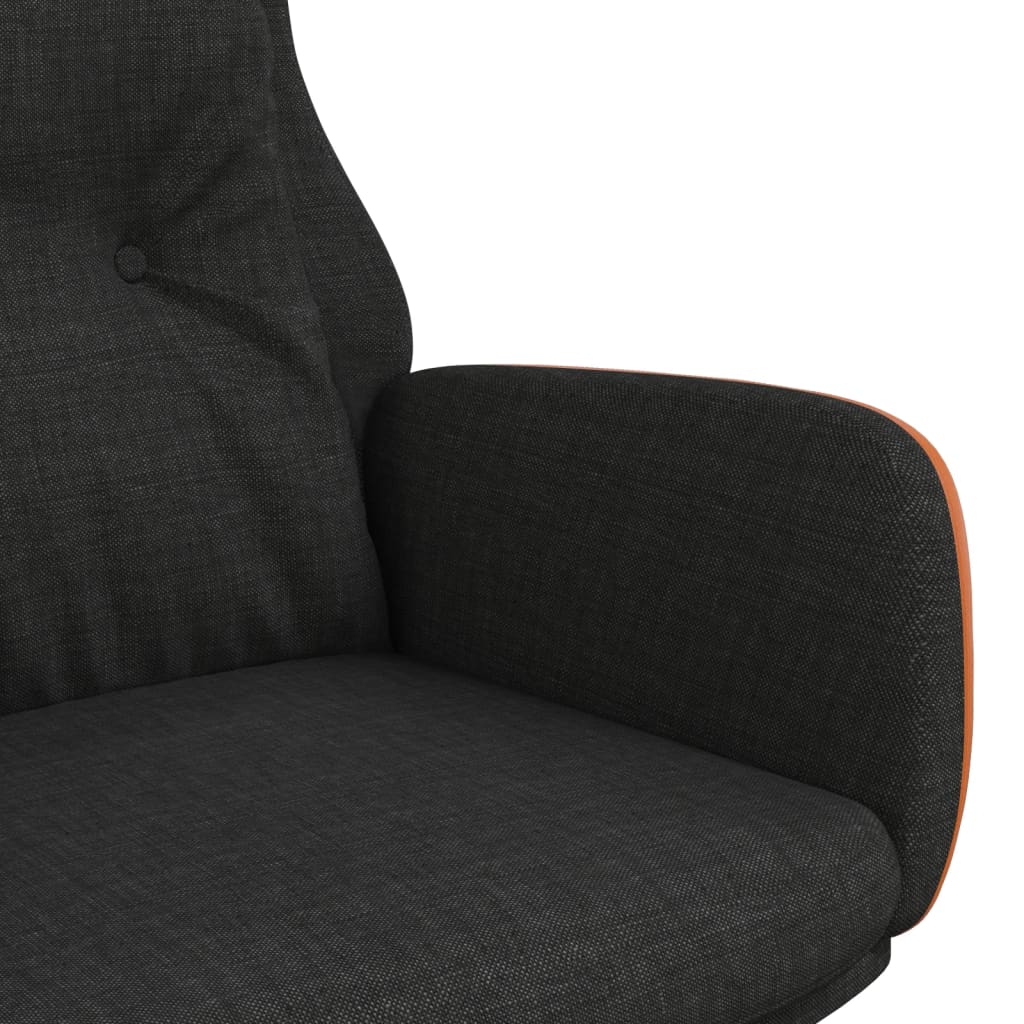 Scaun de relaxare, negru, textil și PVC GartenMobel Dekor