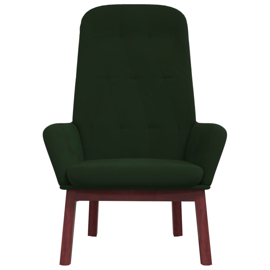 Scaun de relaxare, verde închis, catifea GartenMobel Dekor