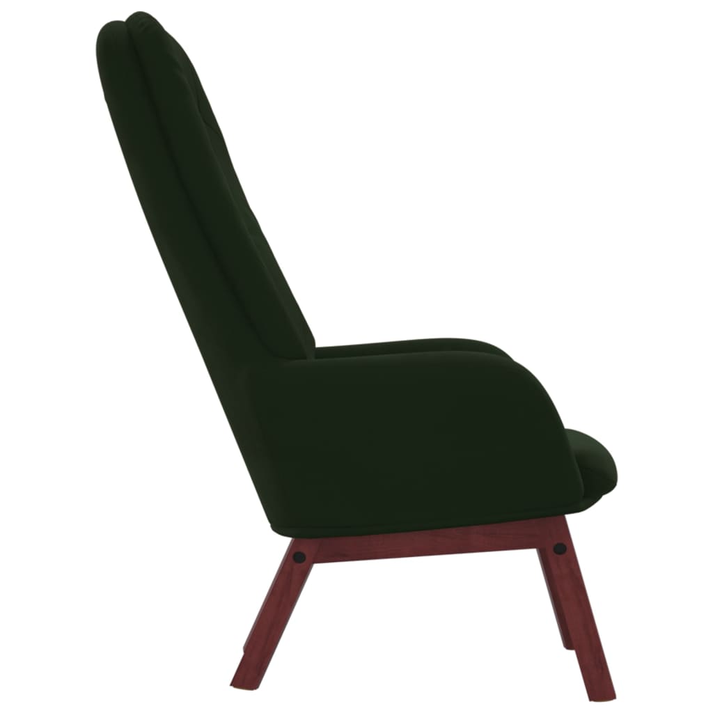 Scaun de relaxare, verde închis, catifea GartenMobel Dekor