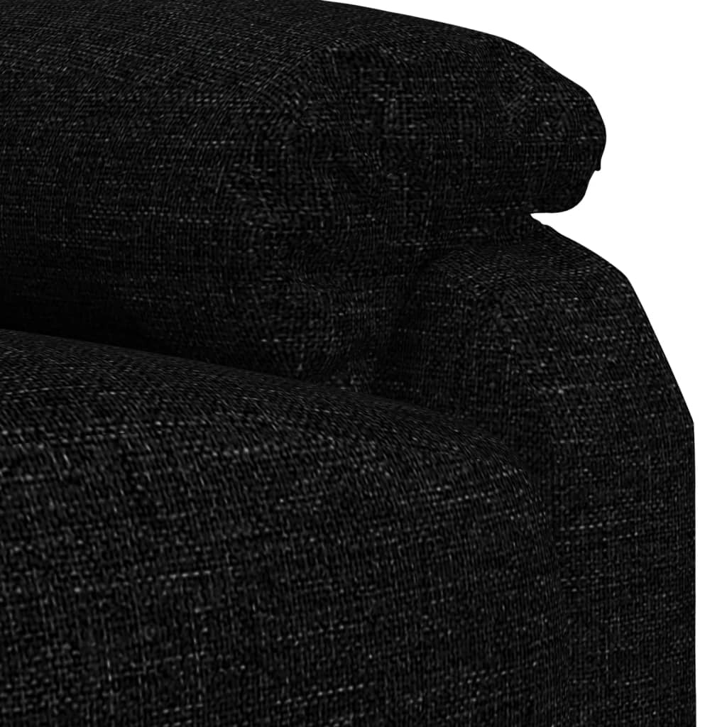 Fotoliu rabatabil, negru, material textil GartenMobel Dekor