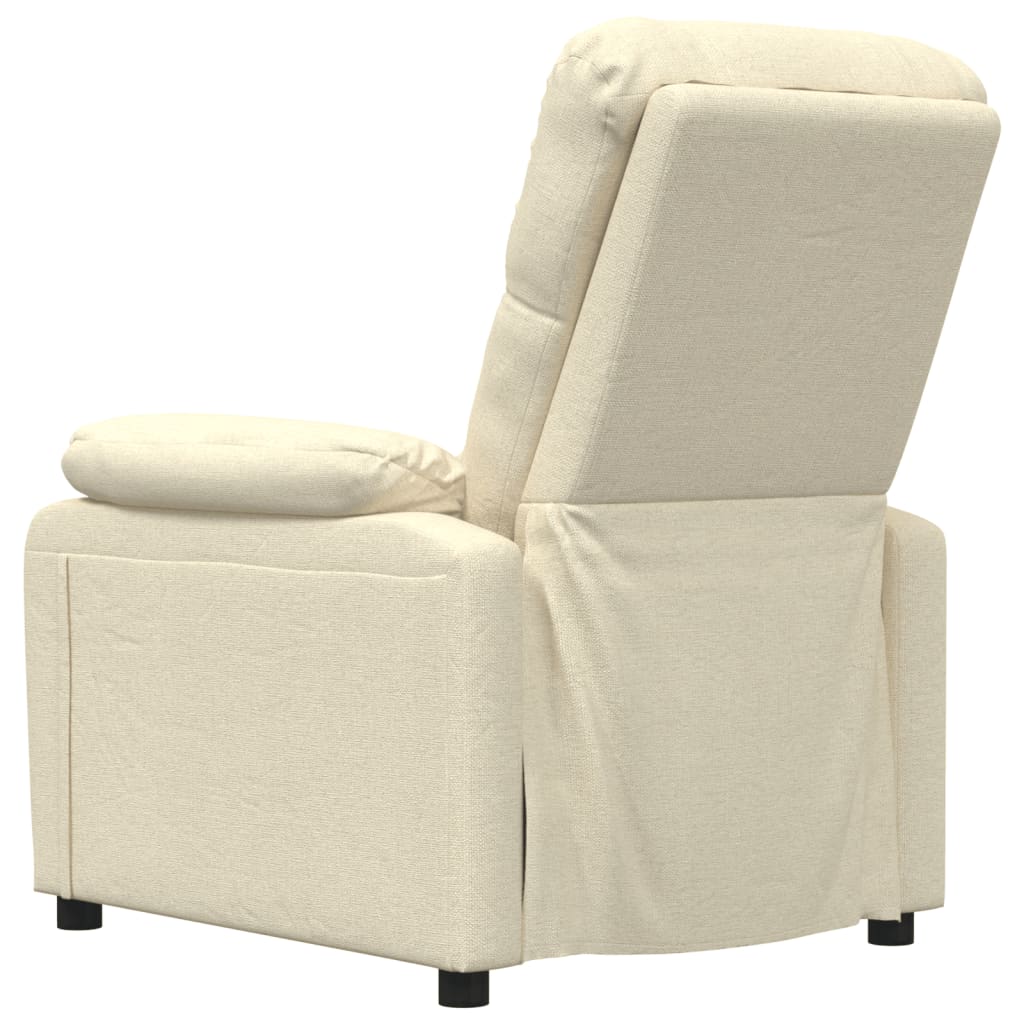 Fotoliu rabatabil, crem, material textil GartenMobel Dekor
