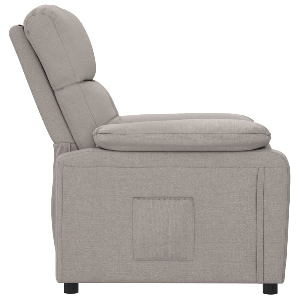 Fotoliu rabatabil, gri taupe, material textil GartenMobel Dekor