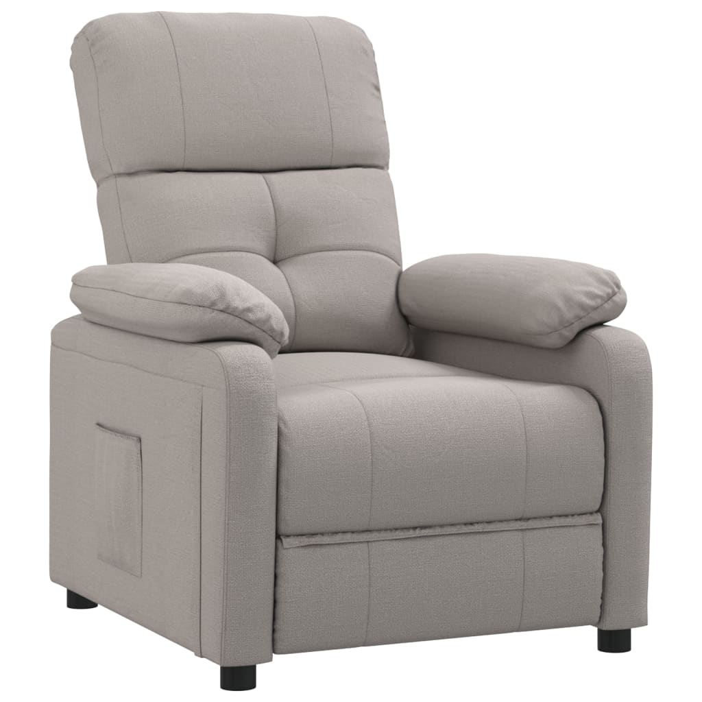 Fotoliu rabatabil, gri taupe, material textil GartenMobel Dekor