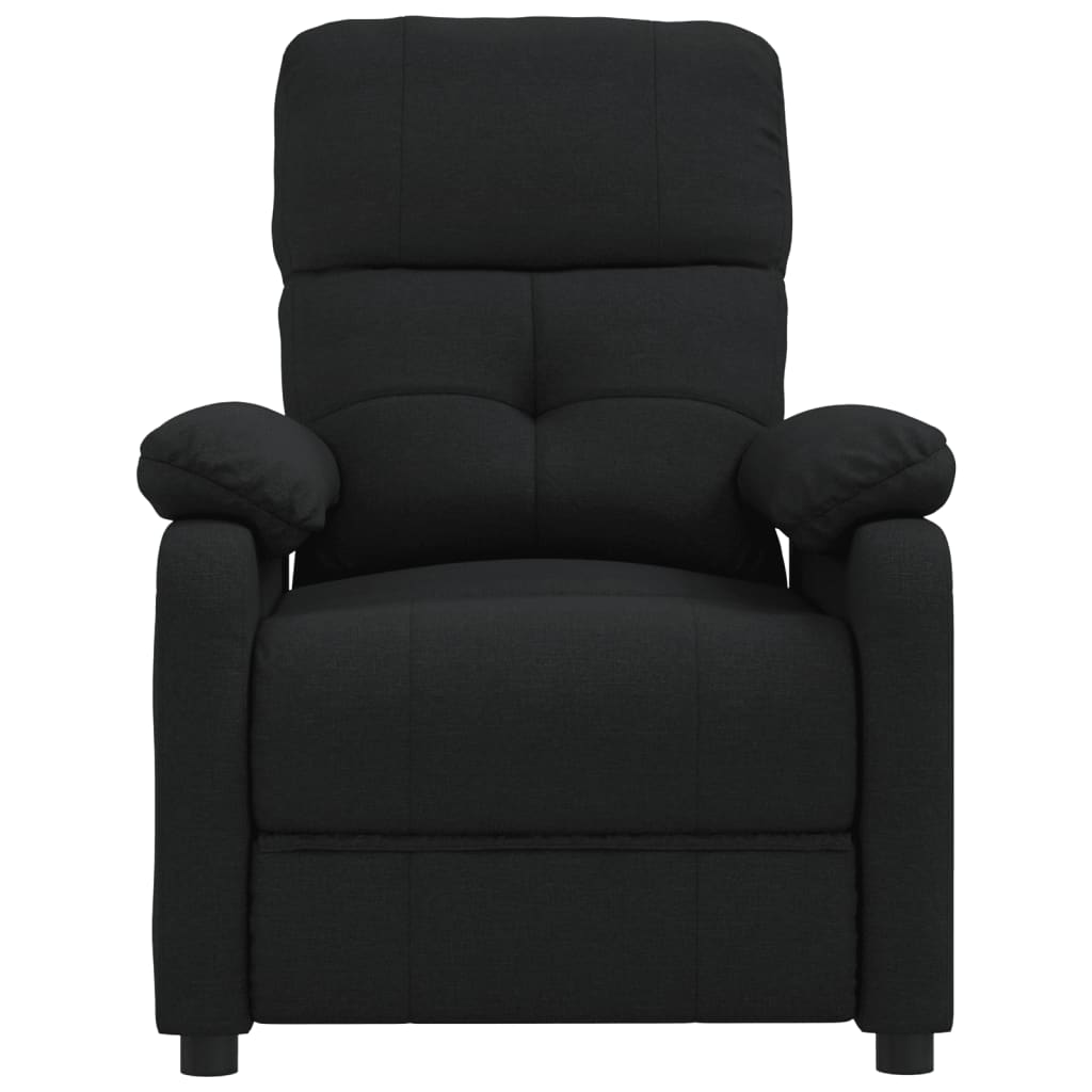 Fotoliu rabatabil, negru, material textil GartenMobel Dekor