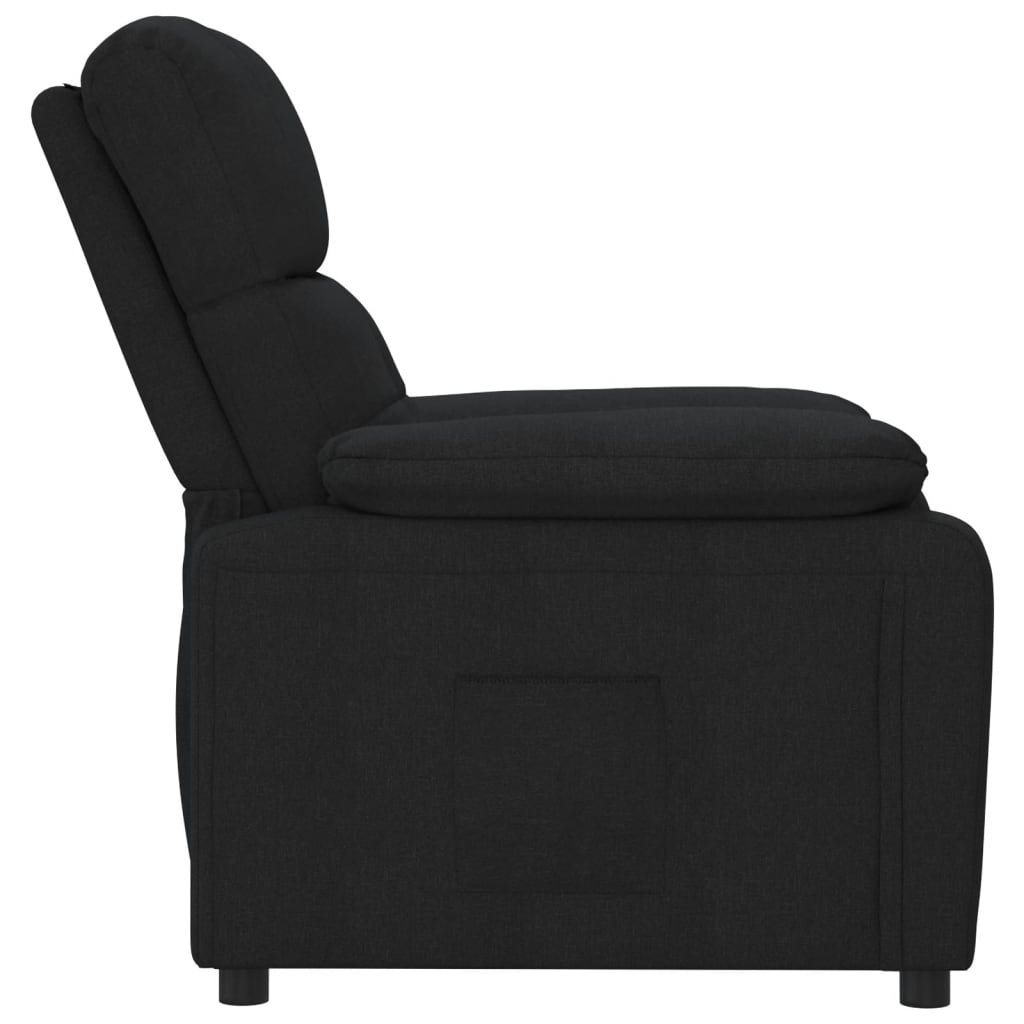 Fotoliu rabatabil, negru, material textil GartenMobel Dekor