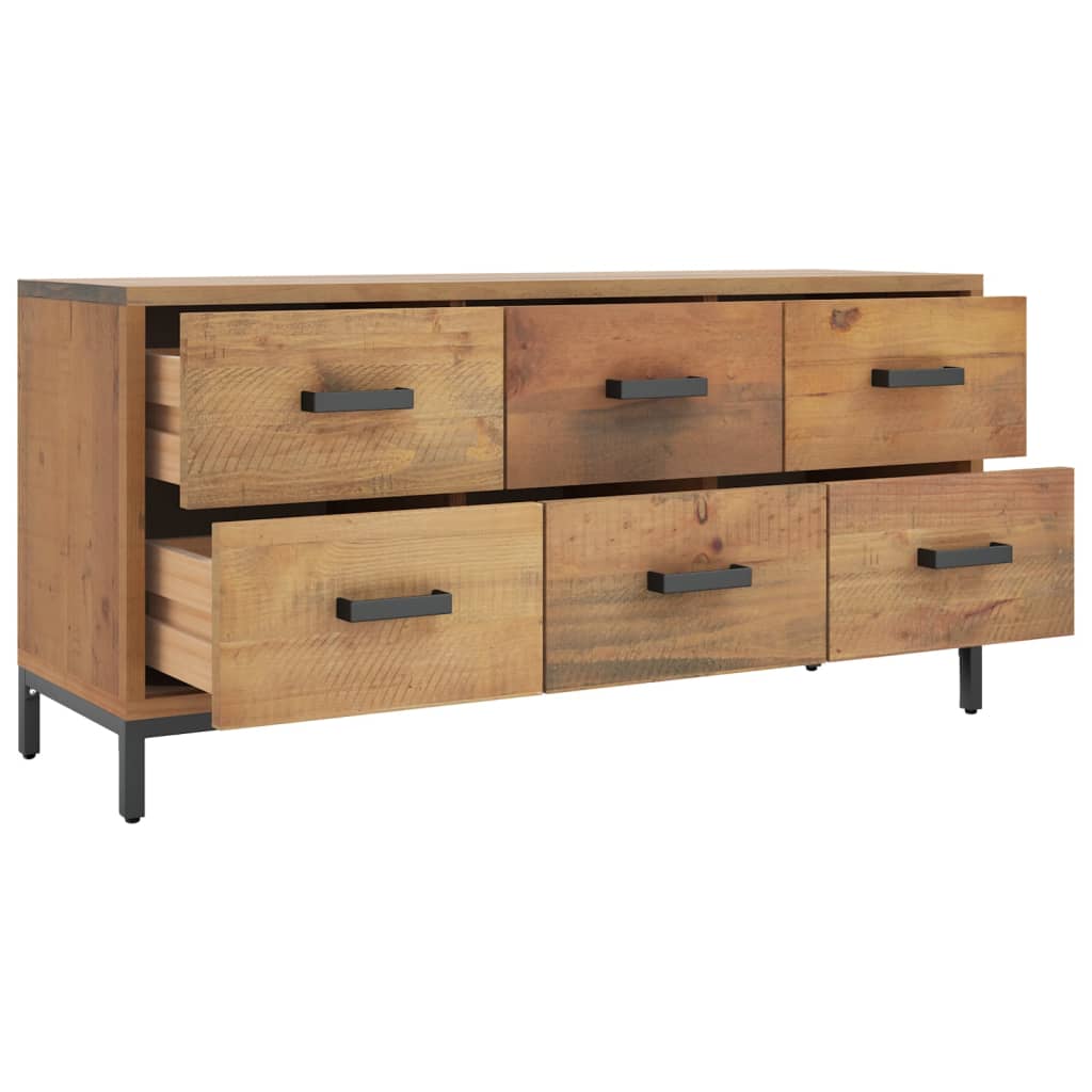Bancă de depozitare, maro, 110x30x45 cm, lemn masiv pin GartenMobel Dekor