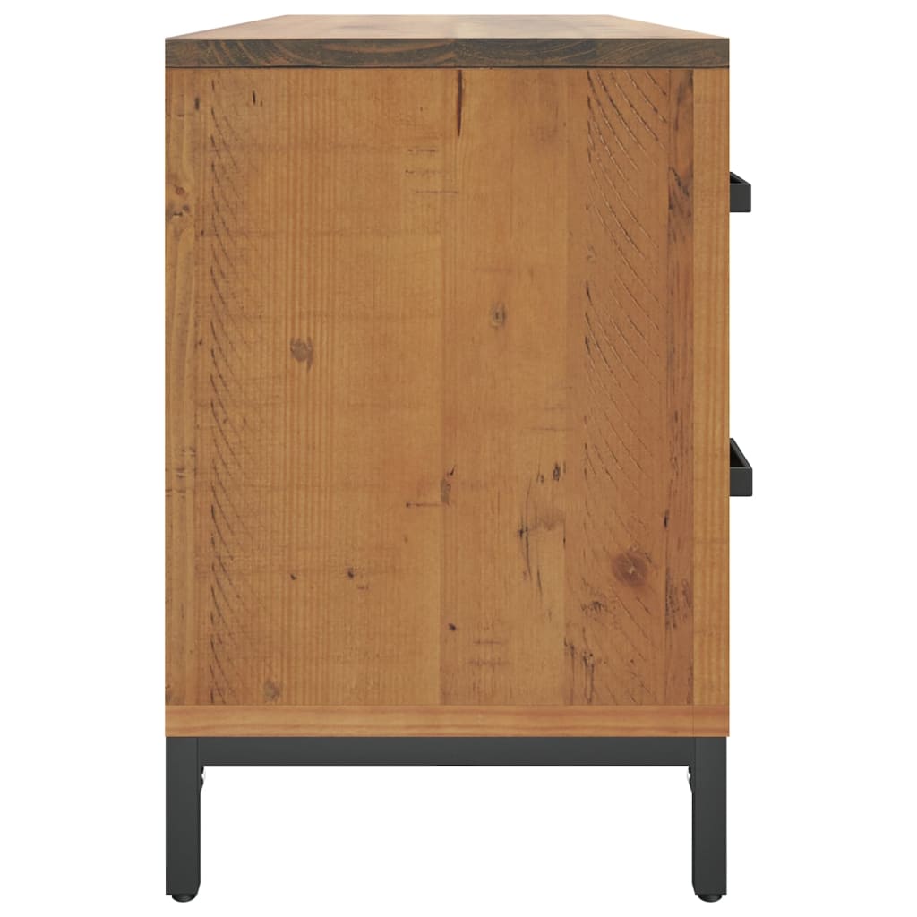Bancă de depozitare, maro, 110x30x45 cm, lemn masiv pin GartenMobel Dekor