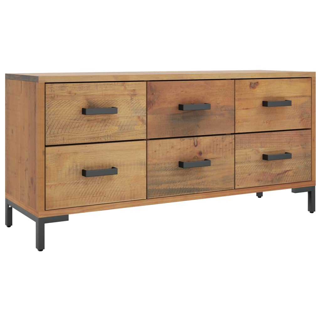 Bancă de depozitare, maro, 110x30x45 cm, lemn masiv pin GartenMobel Dekor