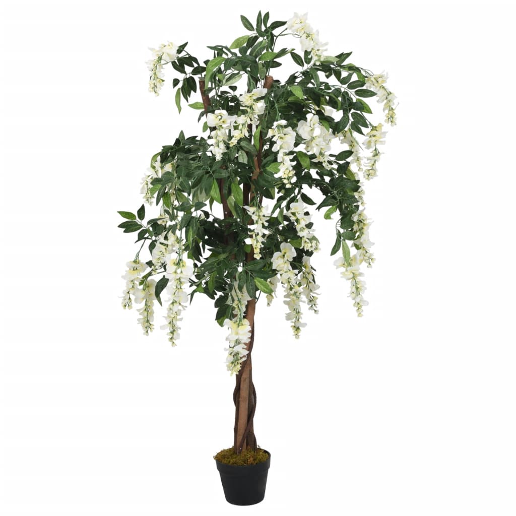 Arbore artificial wisteria 1260 frunze 180 cm verde și alb GartenMobel Dekor