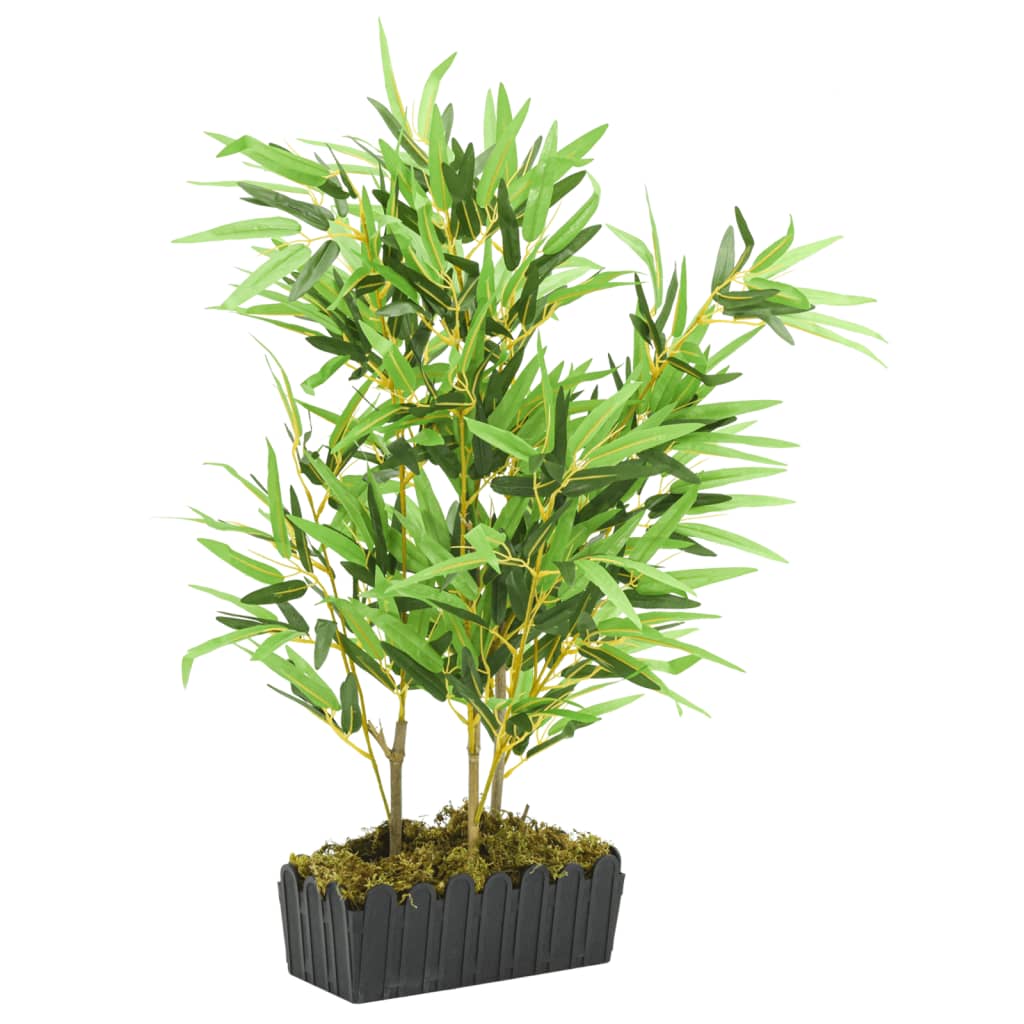 Arbore din bambus artificial 500 de frunze 80 cm verde GartenMobel Dekor