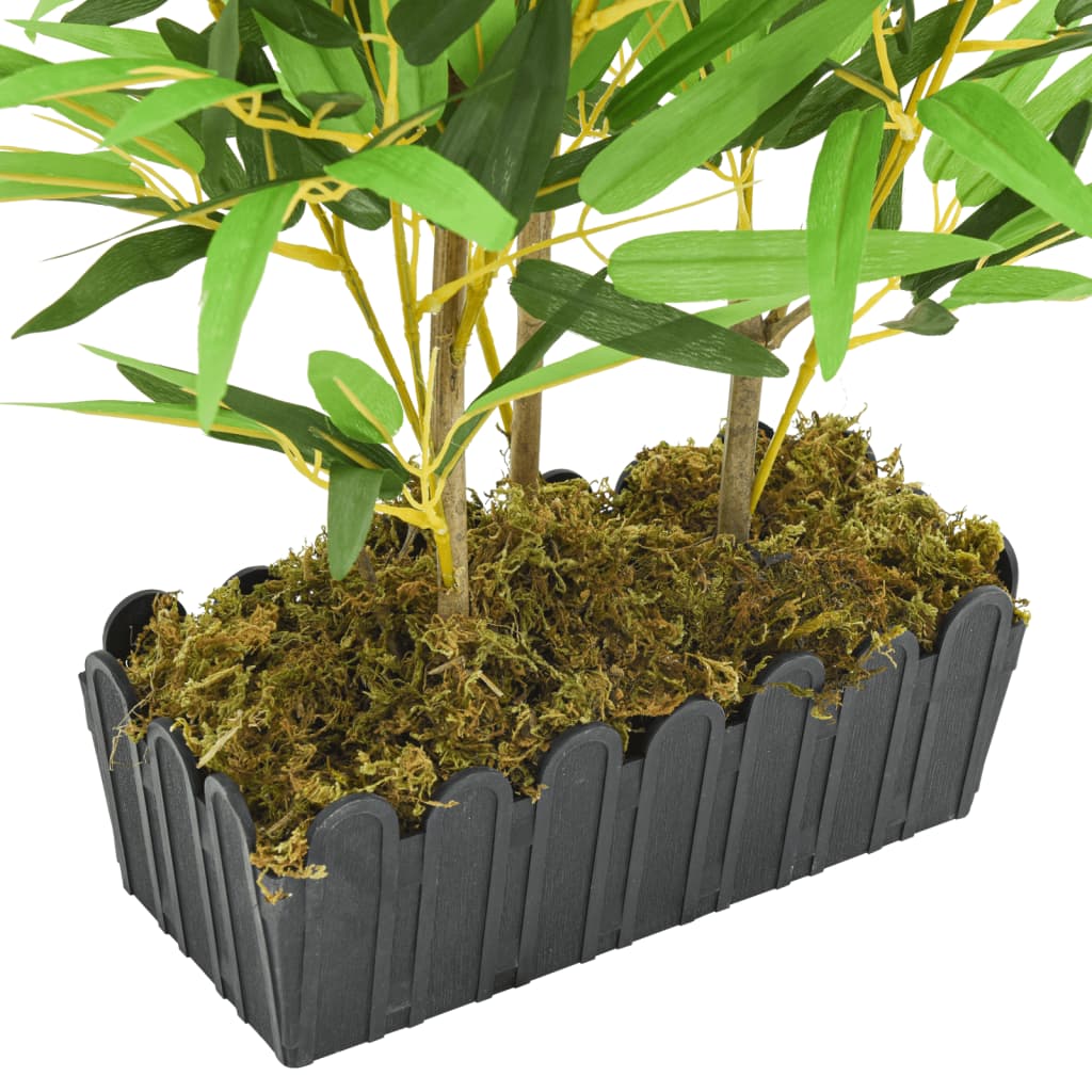Arbore din bambus artificial 500 de frunze 80 cm verde GartenMobel Dekor