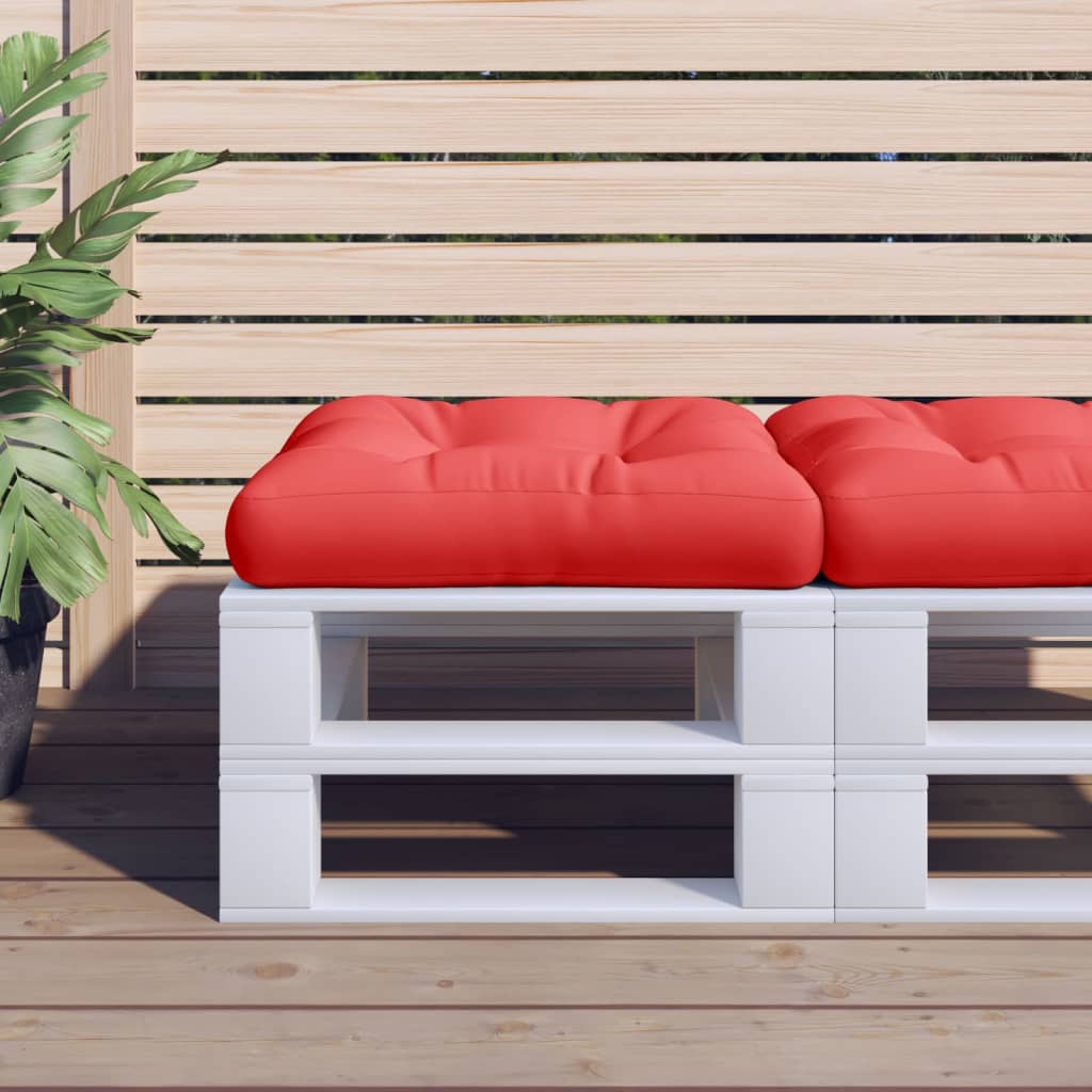 Pernă pentru paleți, roșu, 58x58x10 cm, textil GartenMobel Dekor