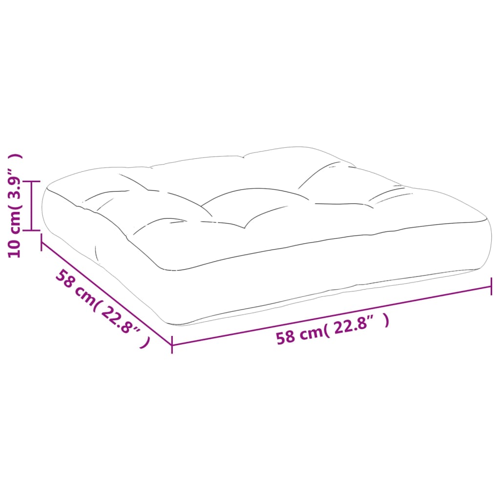 Pernă pentru paleți, roșu, 58x58x10 cm, textil GartenMobel Dekor