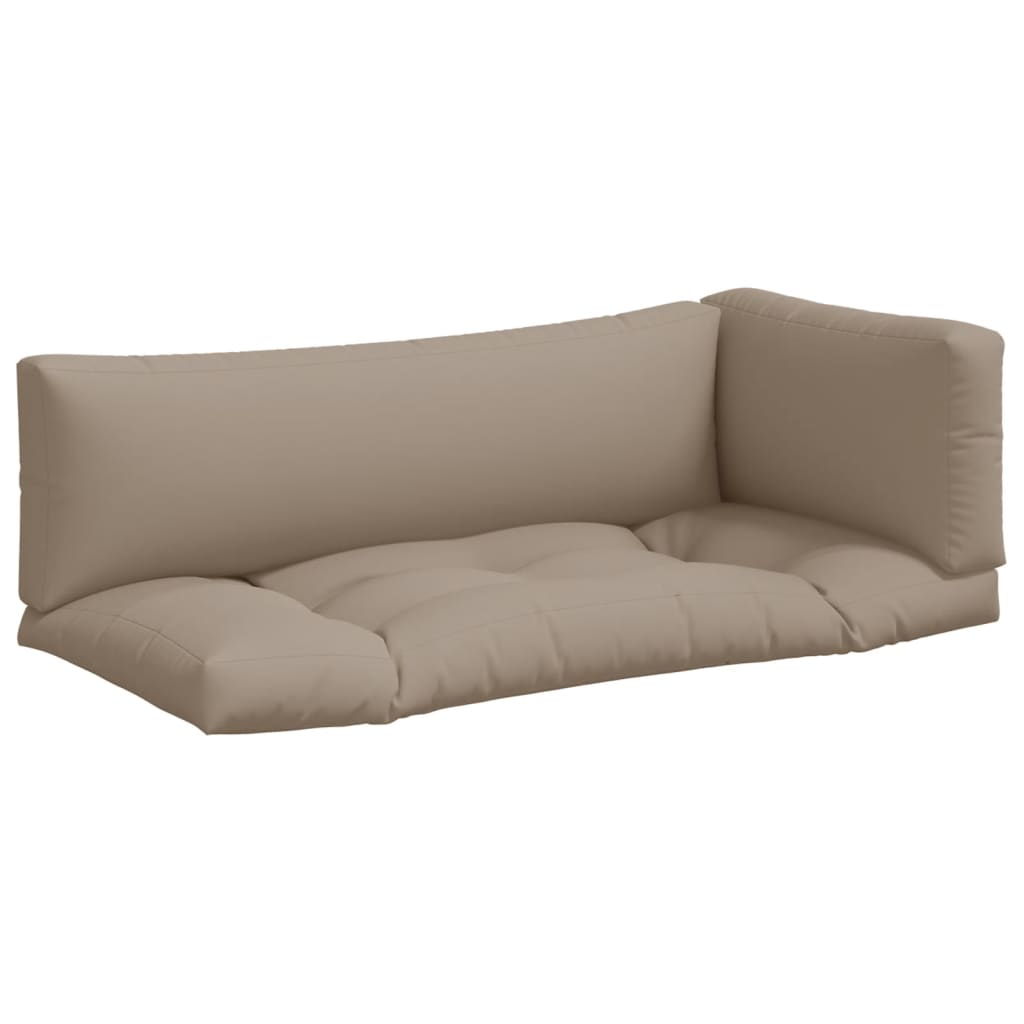 Perne de paleți, 3 buc., gri taupe, material textil GartenMobel Dekor