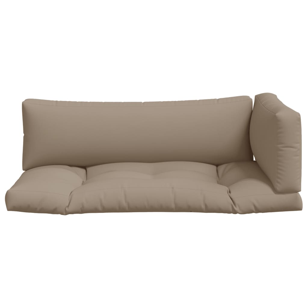 Perne de paleți, 3 buc., gri taupe, material textil GartenMobel Dekor