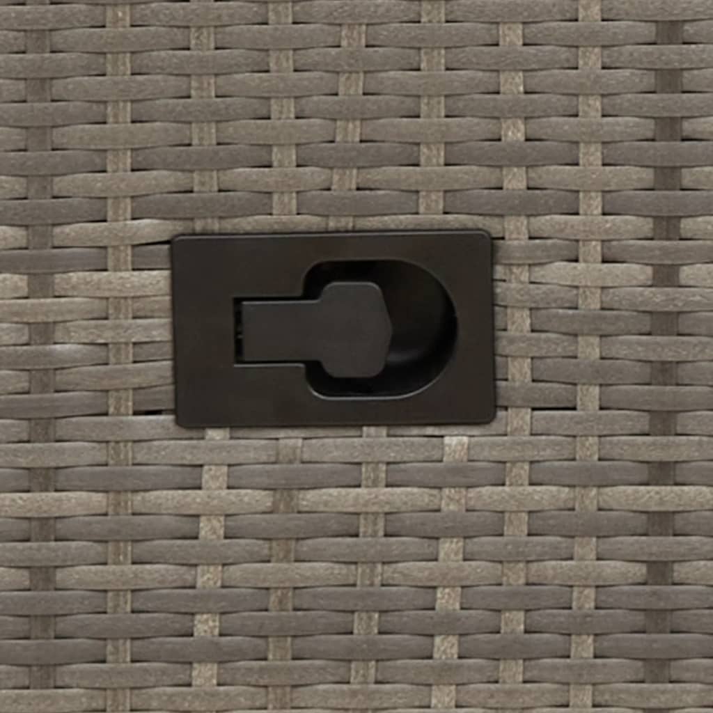 Scaune de grădină rabatabile, 2 buc., cu perne, gri, poliratan GartenMobel Dekor