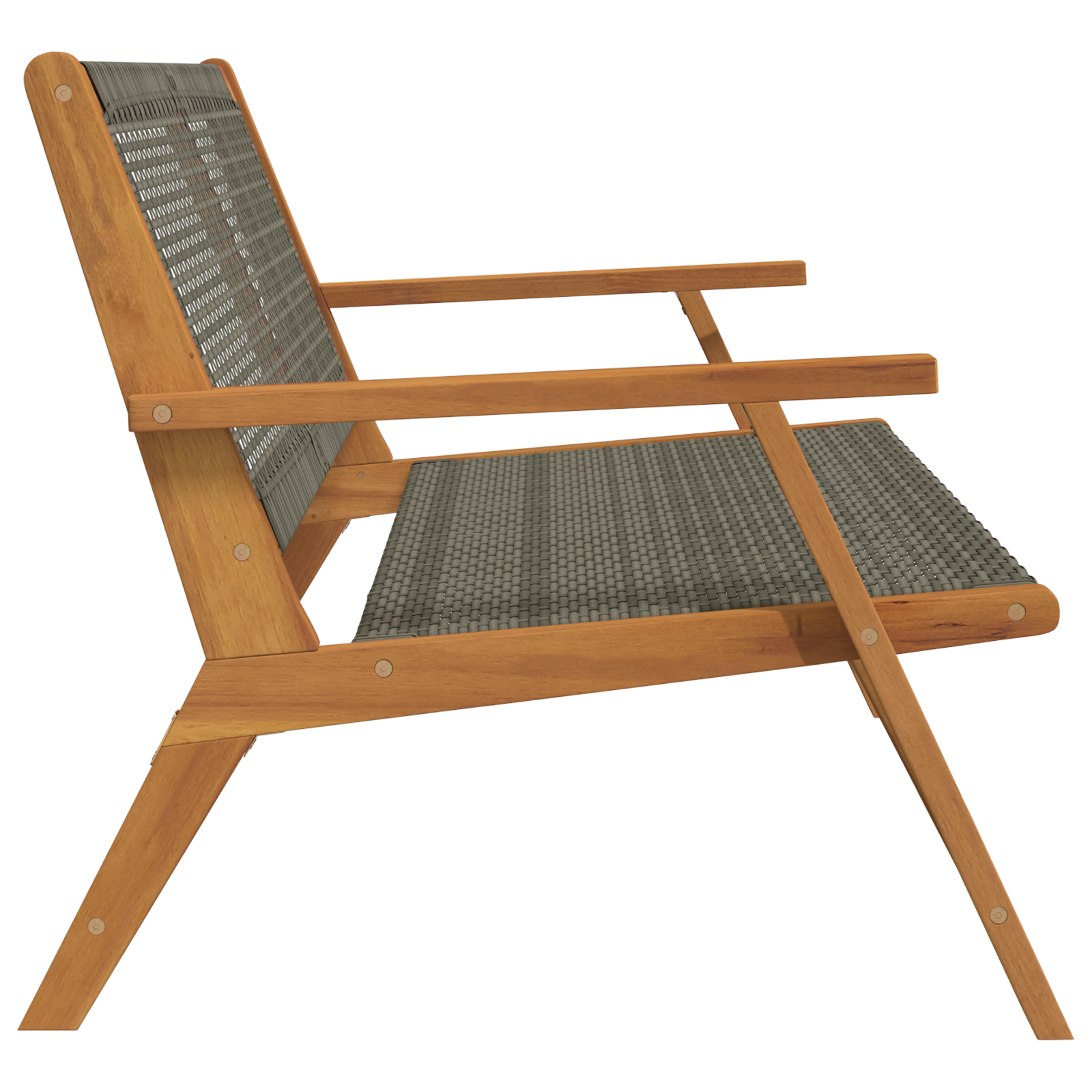 Bancă de grădină gri 122x76x73.5 cm lemn masiv de acacia GartenMobel Dekor