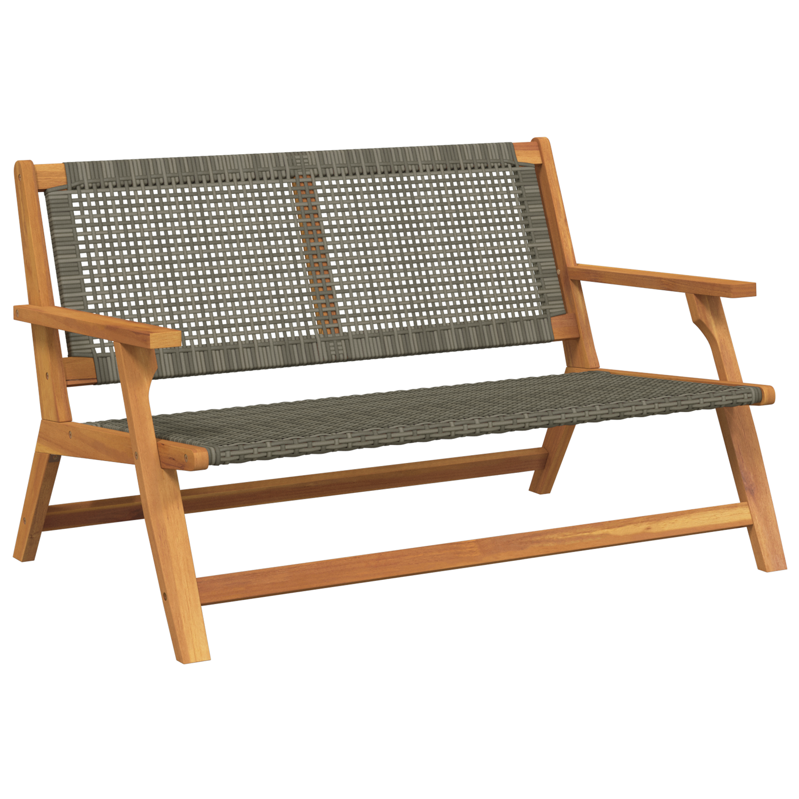 Bancă de grădină gri 122x76x73.5 cm lemn masiv de acacia GartenMobel Dekor