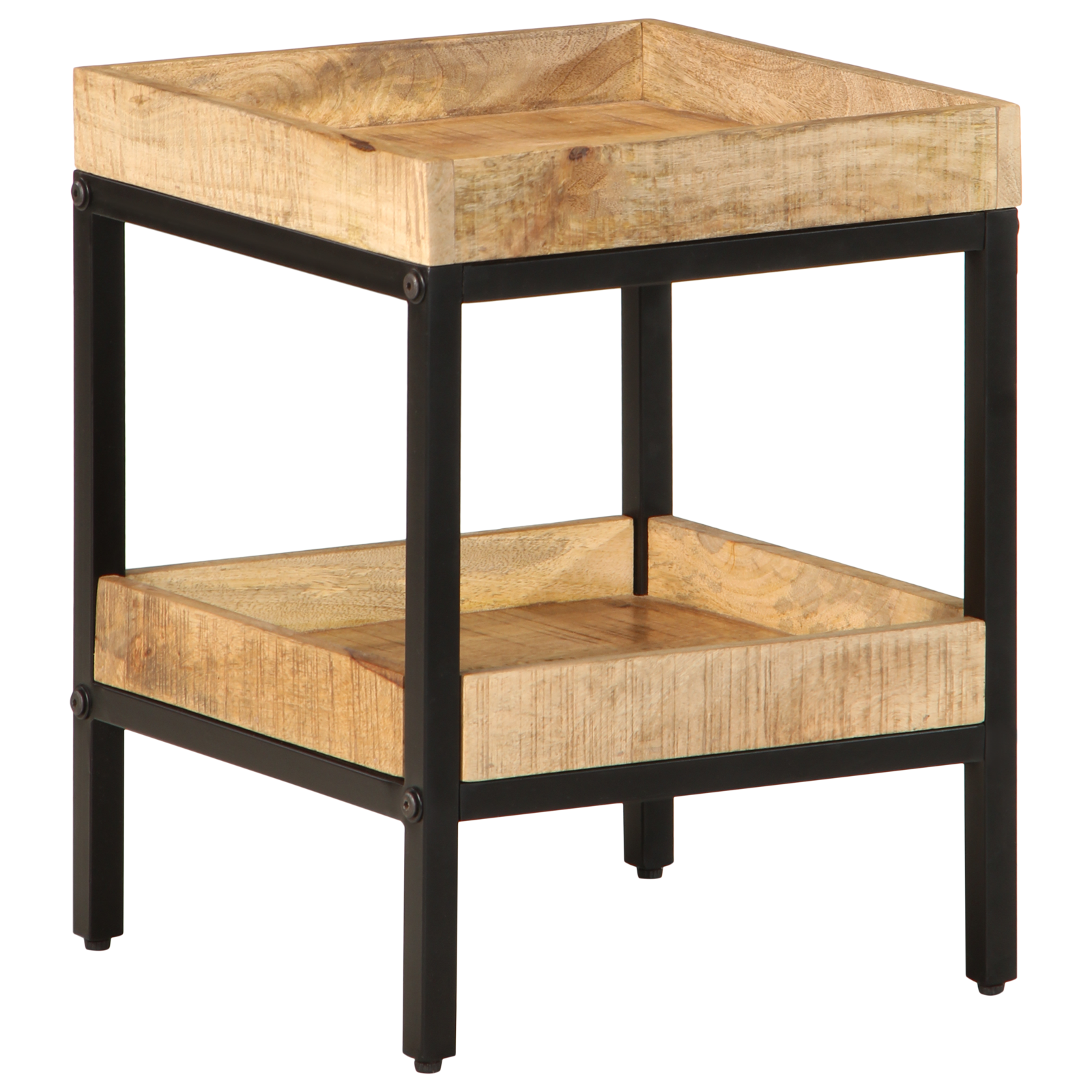 Masa laterală 35x35x45 cm Lemn Solid Mango Aspru GartenMobel Dekor