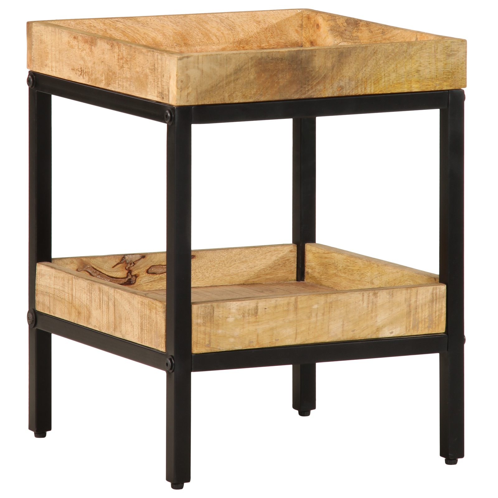 Masa laterală 35x35x45 cm Lemn Solid Mango Aspru GartenMobel Dekor