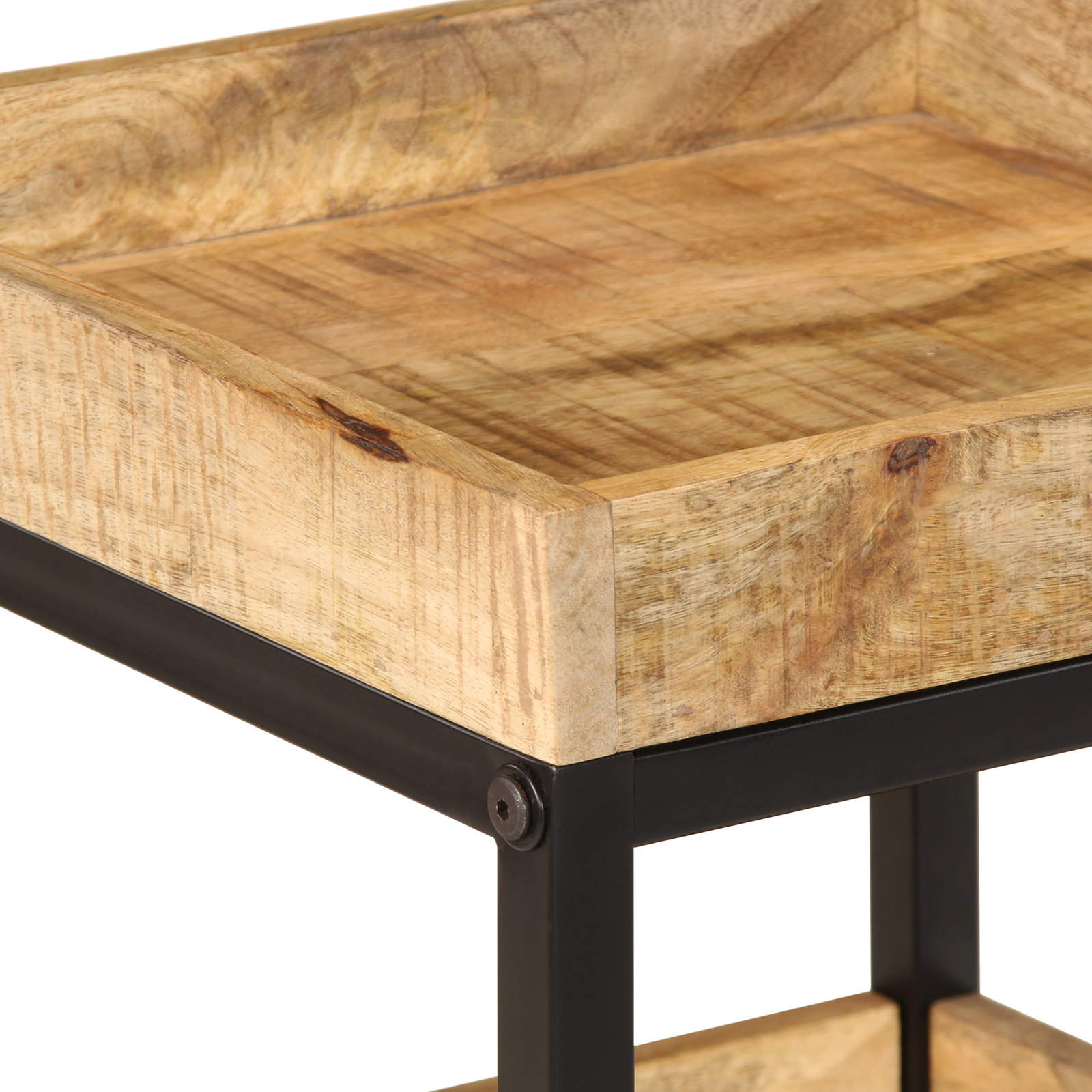 Masa laterală 35x35x45 cm Lemn Solid Mango Aspru GartenMobel Dekor