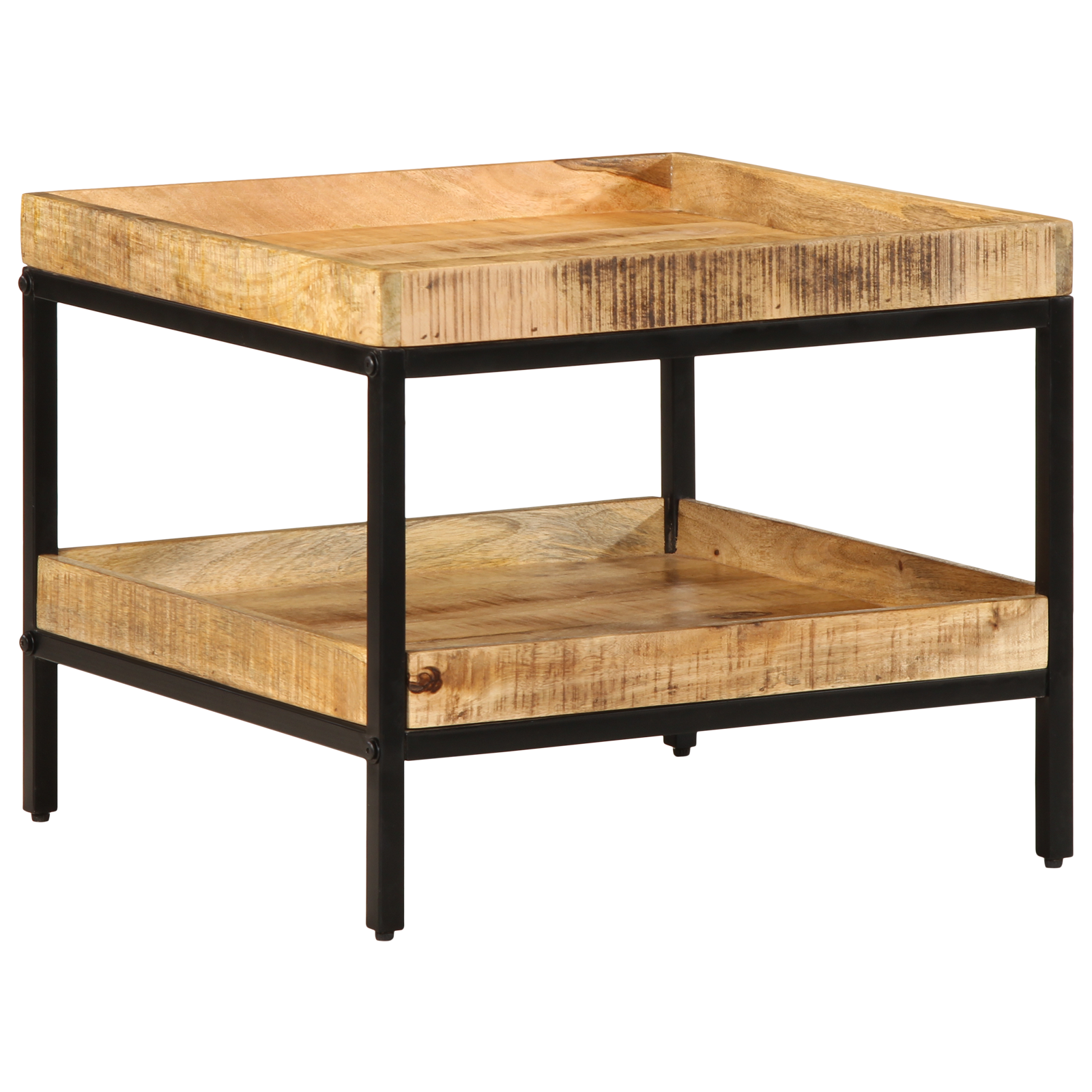 Masă laterală 55x55x45 cm din lemn brut de mango GartenMobel Dekor