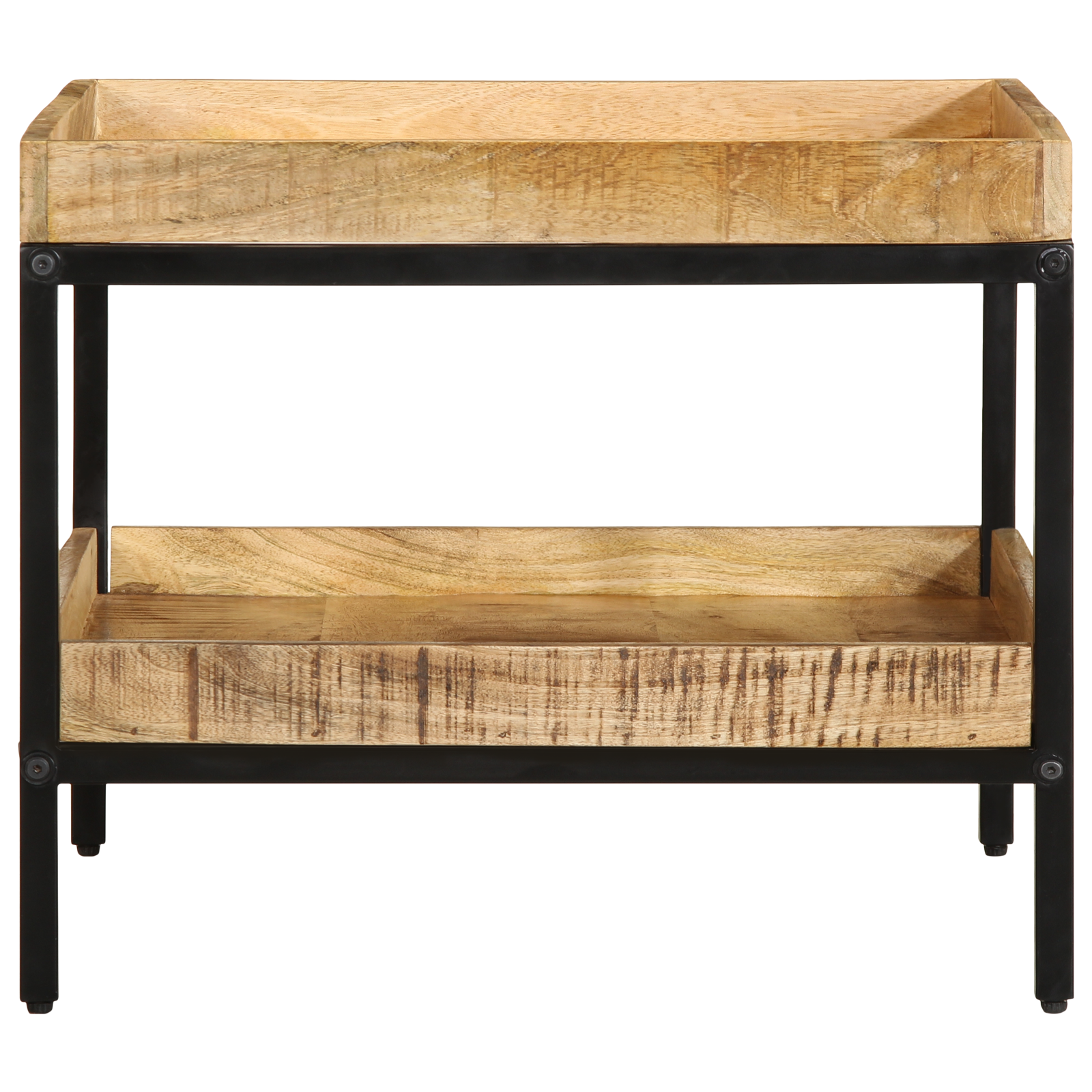 Masă laterală 55x55x45 cm din lemn brut de mango GartenMobel Dekor