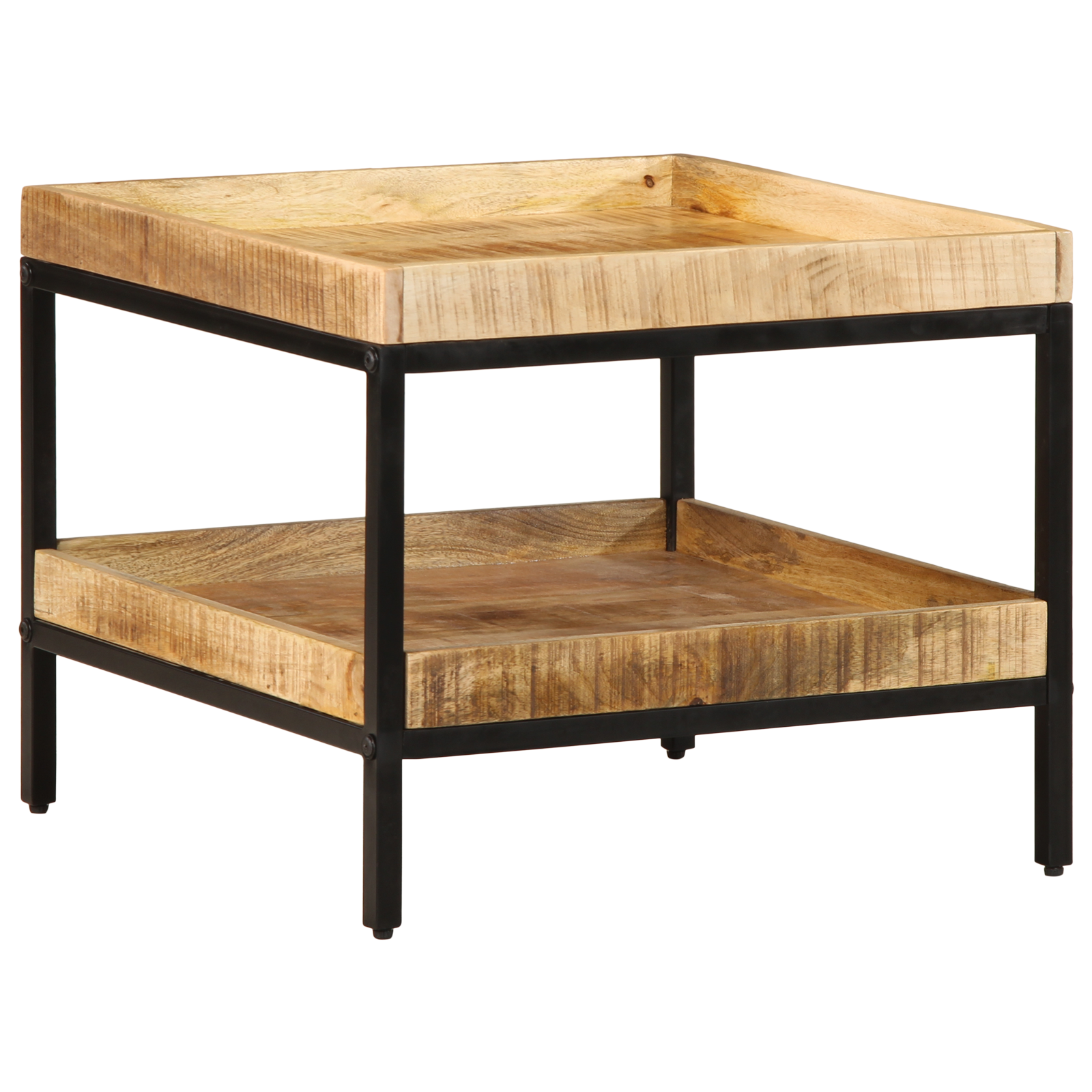 Masă laterală 55x55x45 cm din lemn brut de mango GartenMobel Dekor