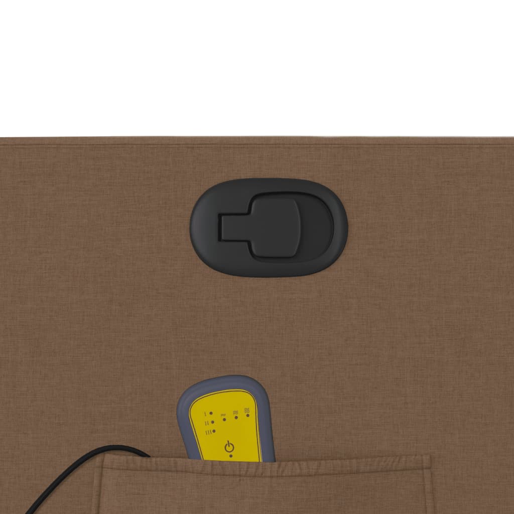 Fotoliu de masaj rabatabil, maro, material textil GartenMobel Dekor