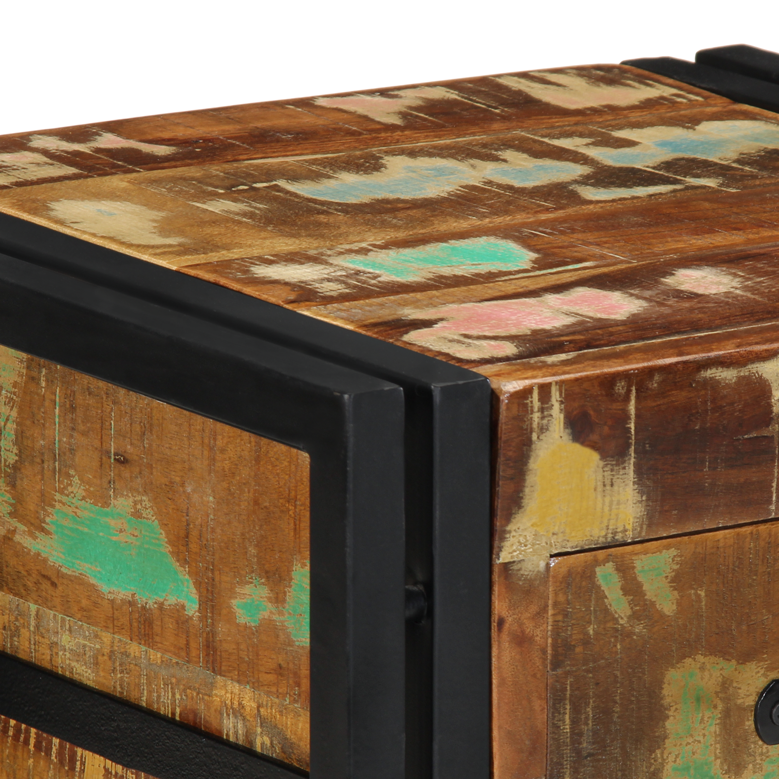 Noptieră 2 piese 40x35x50 cm Lemn masiv reciclat GartenMobel Dekor