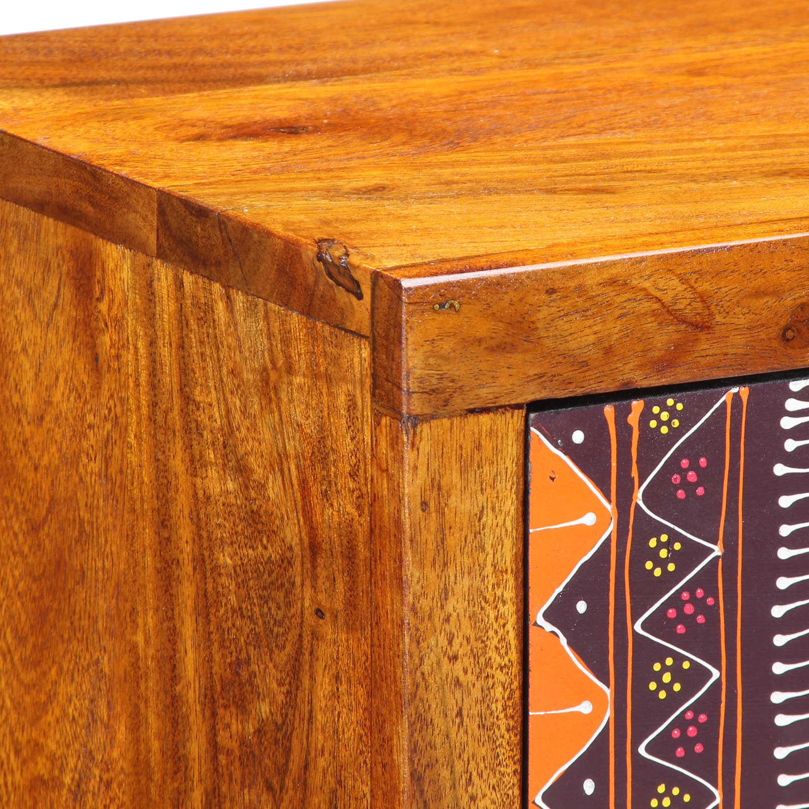 Noptiere 2 buc 35x30x22 cm Lemn solid de acacia GartenMobel Dekor