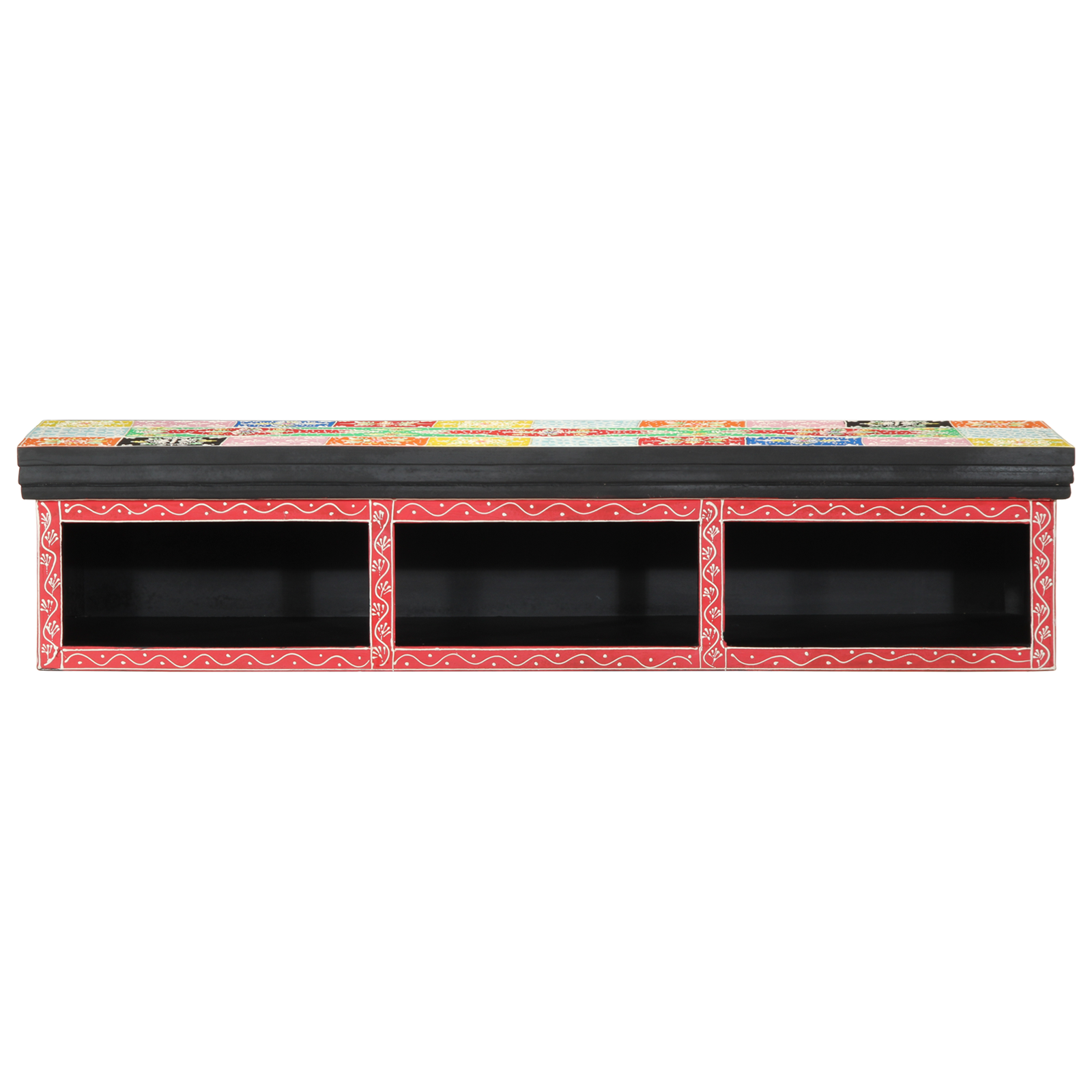 Cabinet TV Montat pe Perete Multicolor 100x30x22cm Lemn Tehnologizat GartenMobel Dekor