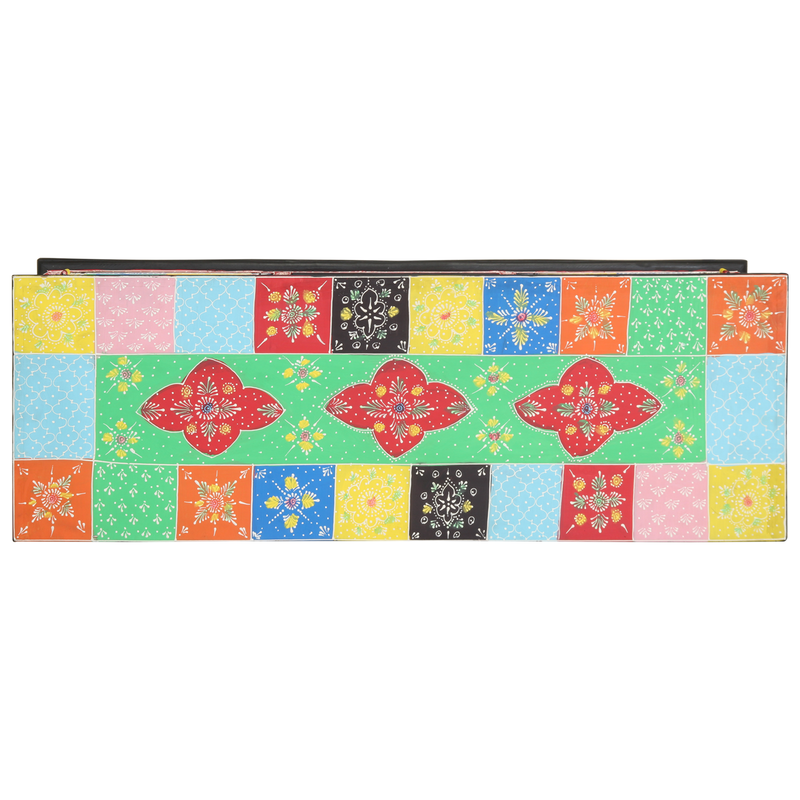 Dulap TV Colorat 100x35x50 cm din Lemn Masiv de Mango GartenMobel Dekor