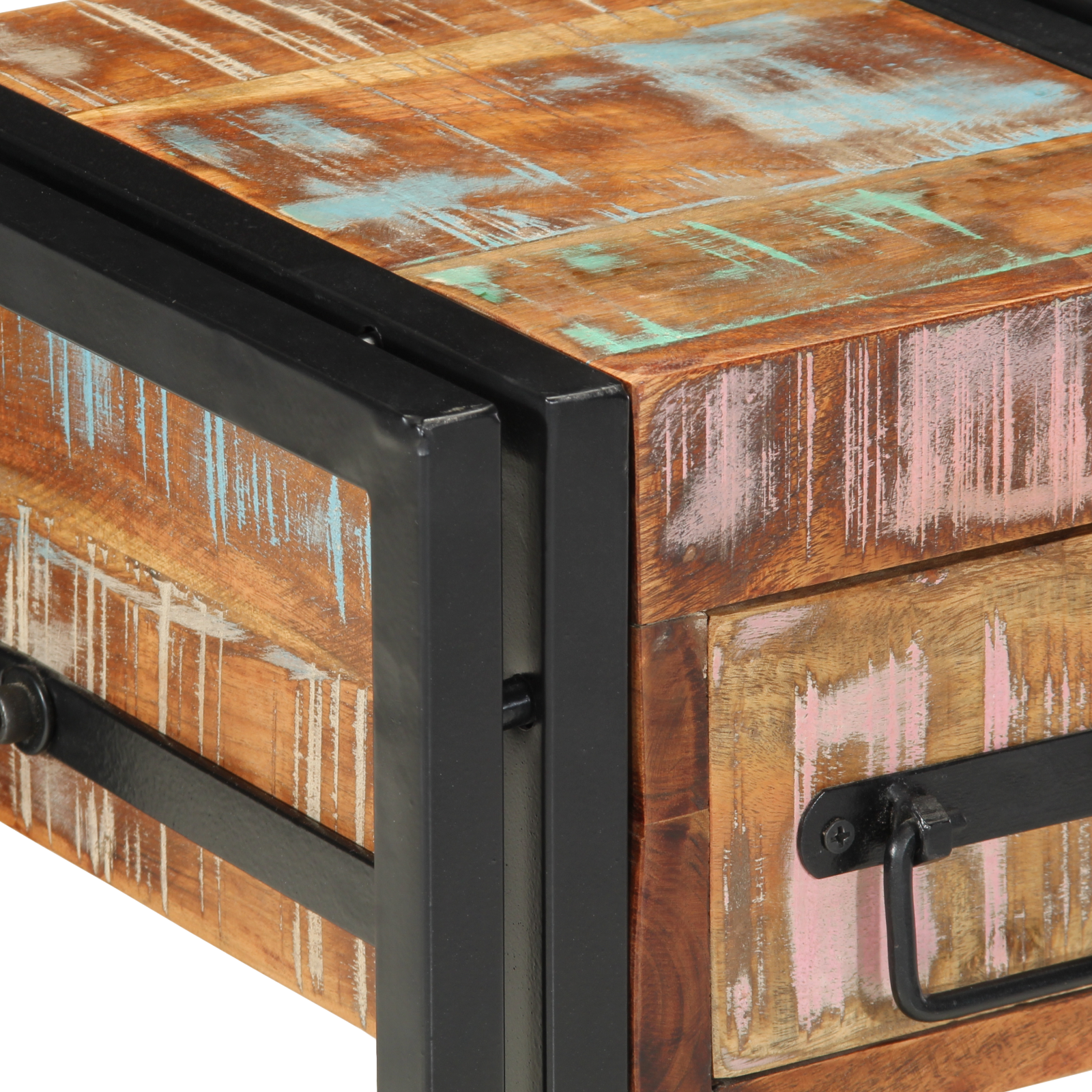 Noptieră 40x40x40 cm din lemn masiv recuperat GartenMobel Dekor