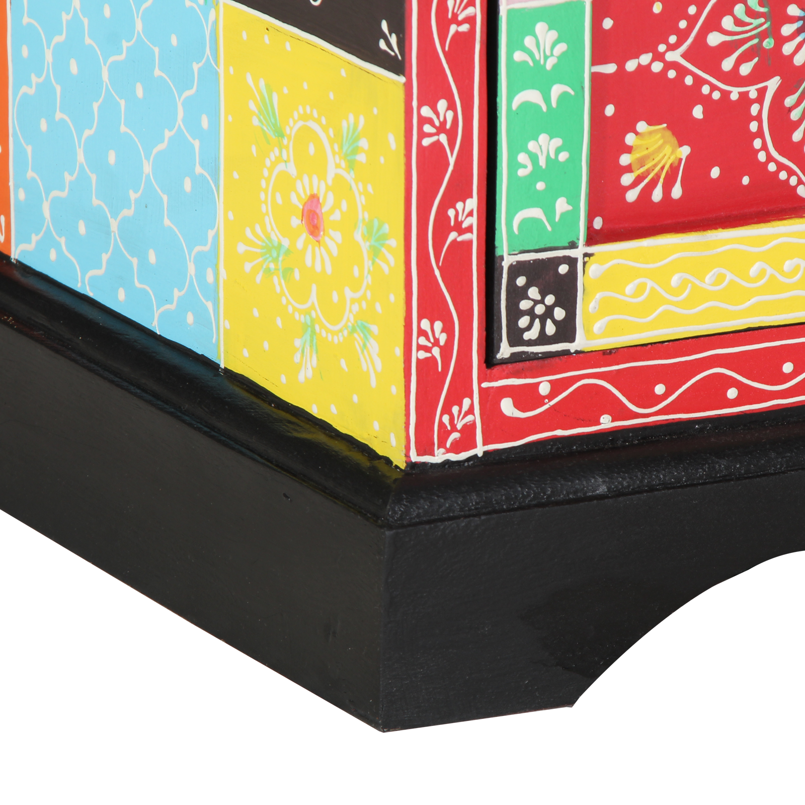 Dulap TV VidaXL Multicolor 80x35x50 cm din Lemn Masiv de Mango GartenMobel Dekor