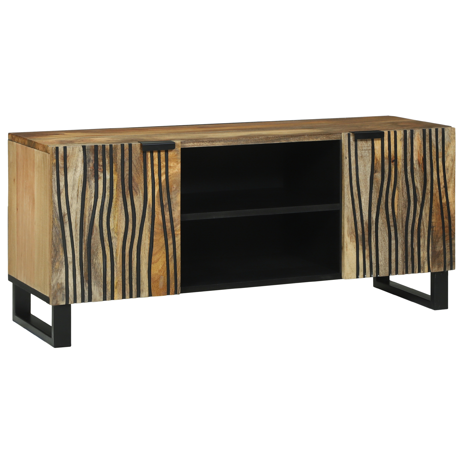 Cabinet TV 105x33.5x46 cm Lemn Masiv de Mango și Lemn Îngenunchiat GartenMobel Dekor