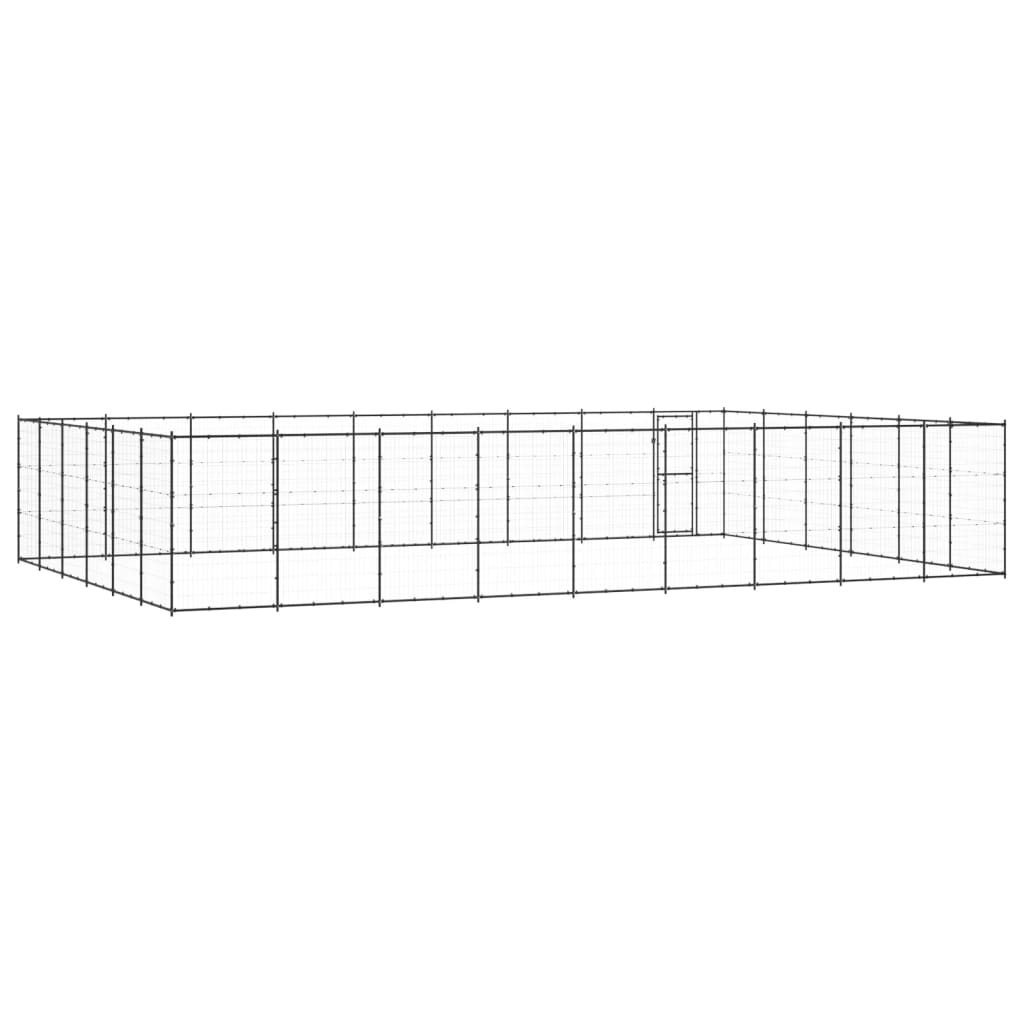 Padoc pentru câini de exterior, 65,34 m², oțel GartenMobel Dekor