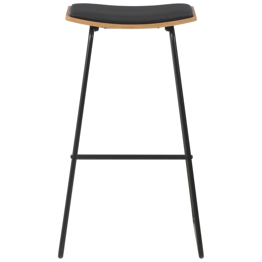 Set mobilier de bar, 3 piese, negru, oțel GartenMobel Dekor