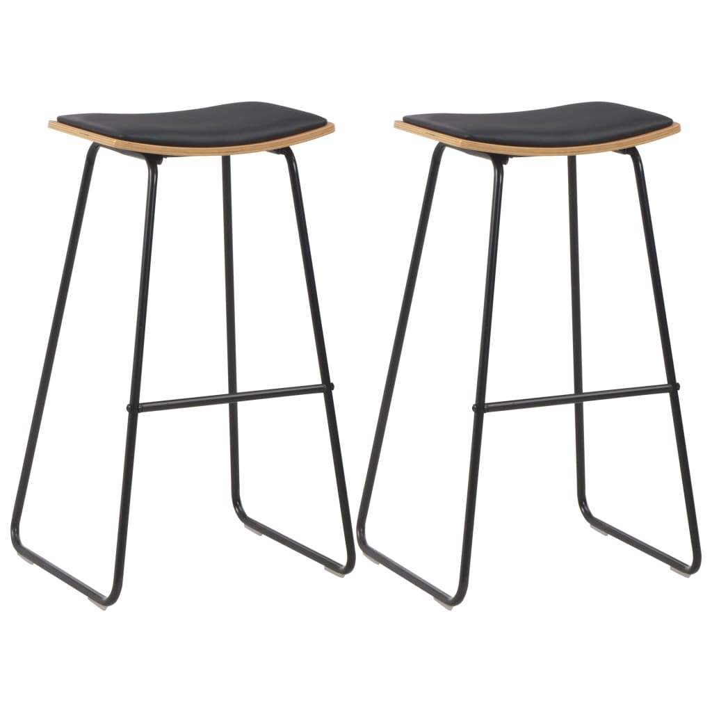 Set mobilier de bar, 3 piese, negru, oțel GartenMobel Dekor